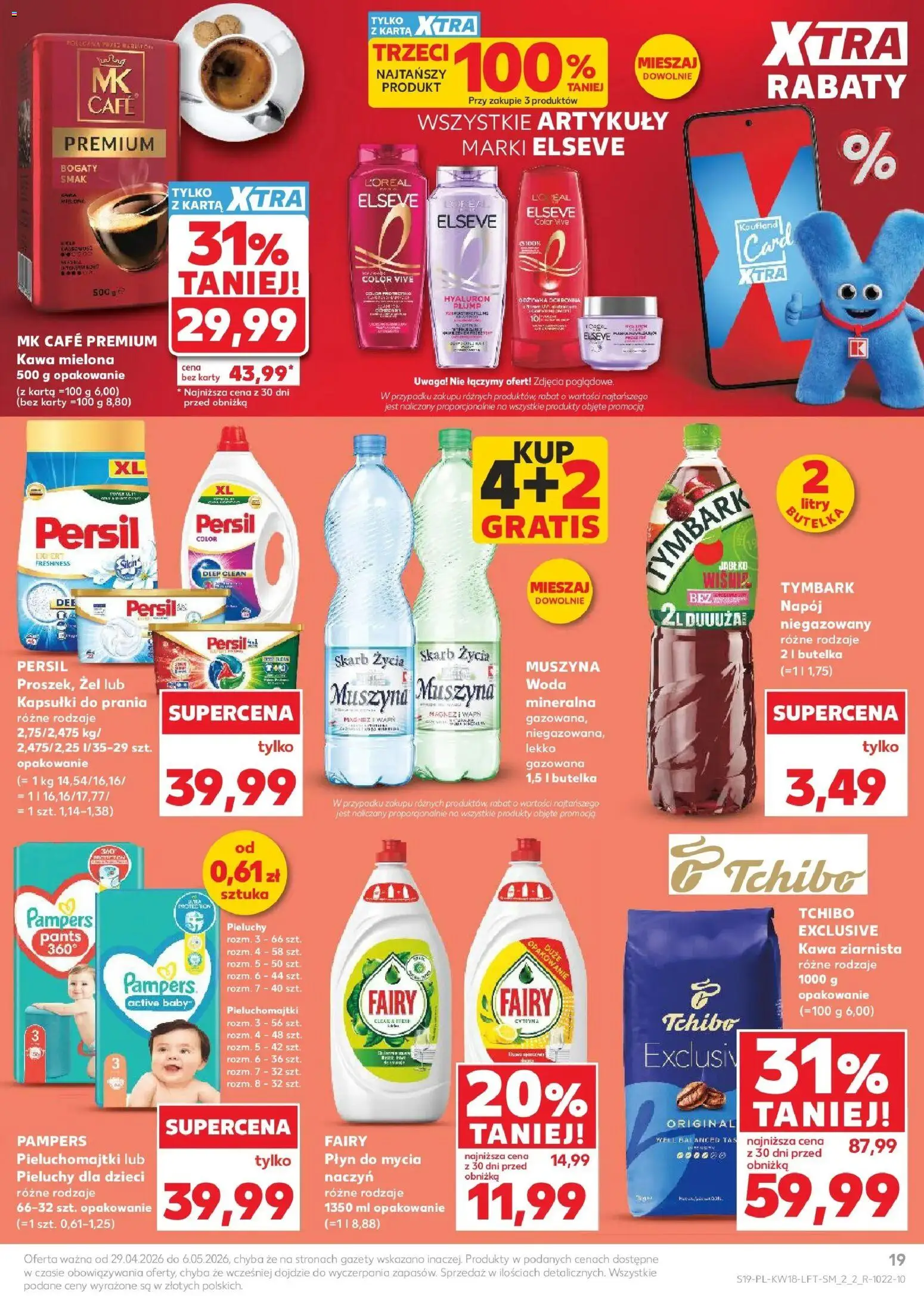 Kaufland gazetka od 29.04.2026 | Strona: 19 | Produkty: Karta, Kawa ziarnista, Muszyna Woda, Kawa