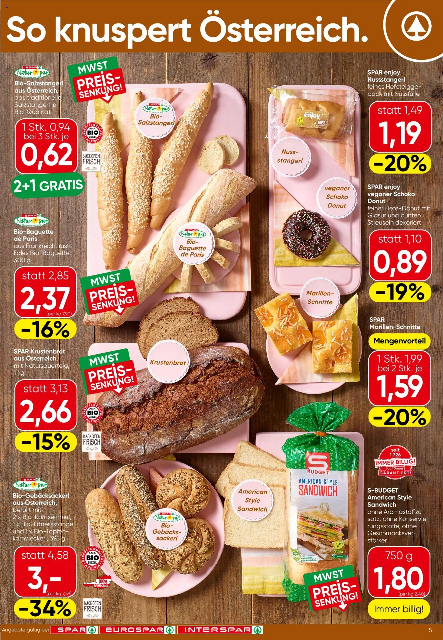 Spar Flugblatt gültig ab 17.09.2026 | Seite: 5 | Produkte: Baguette