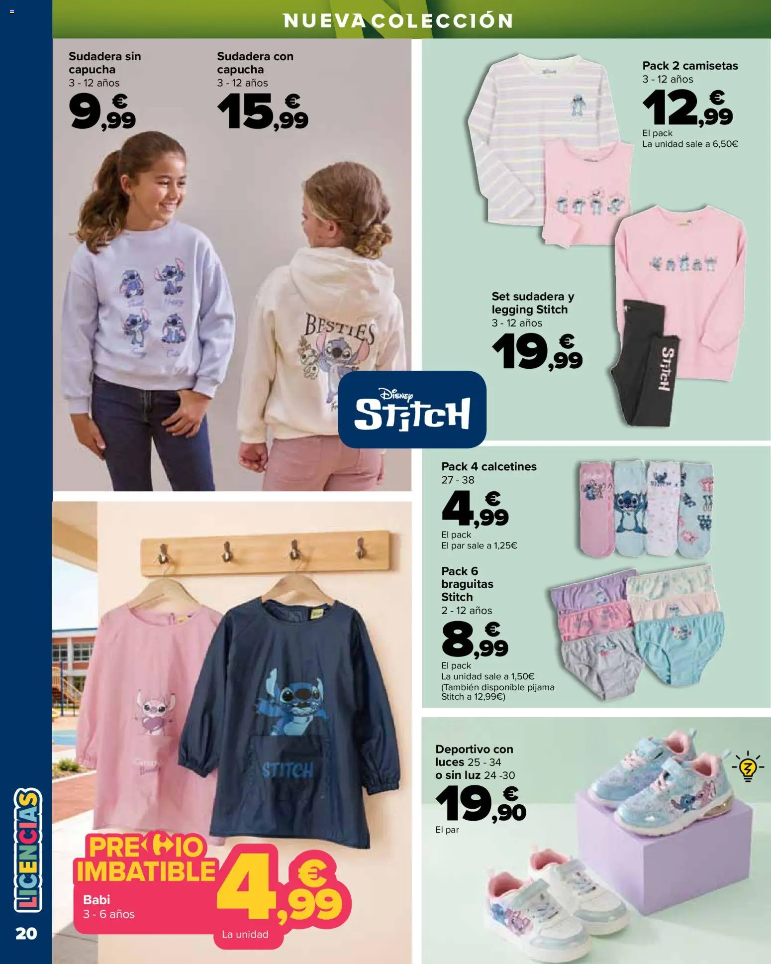 Carrefour Vuelta al cole II │ válido desde el 18/08/2026 | Página: 20 | Productos: Sudadera, Pijama, Leggings, Calcetines