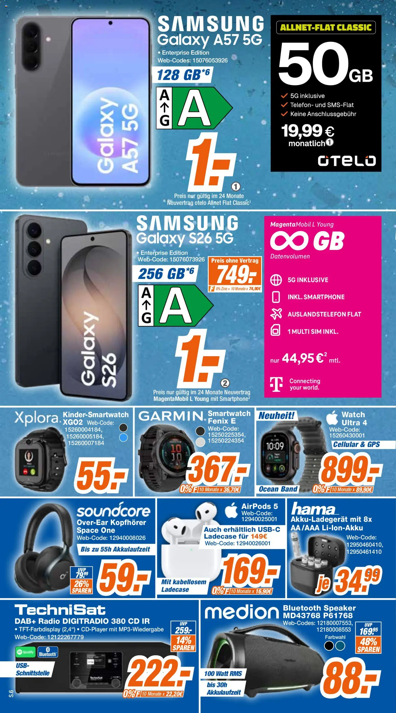 Expert Prospekt Giessen – gültig ab 19.10.2026 | Seite: 6 | Produkte: Samsung, Telefon, Radio, Kopfhörer