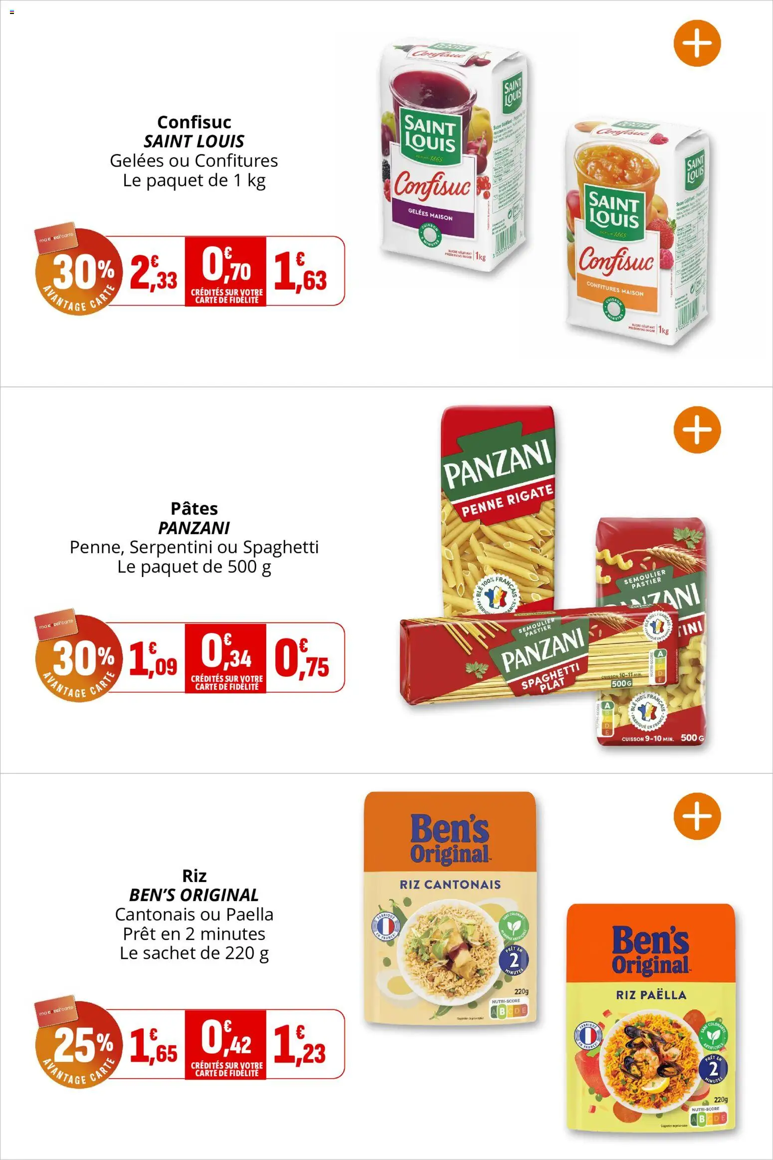 {H1} | Page: 28 | Produits: Sucre, Spaghetti, Riz, Pâtes