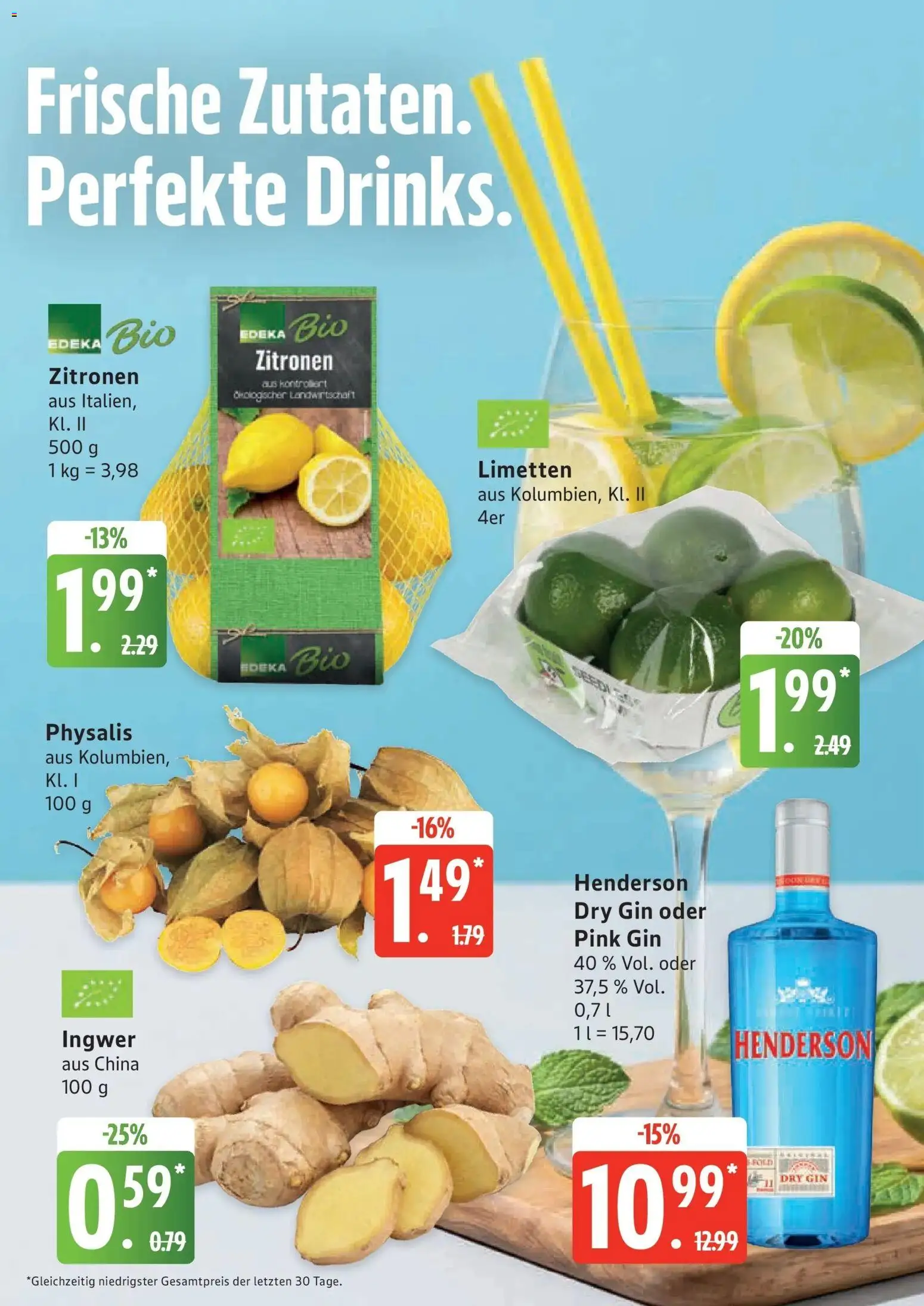 Marktkauf Prospekt Heide – gültig ab 13.07.2026 | Seite: 7 | Produkte: Limetten, Gin, Zitronen