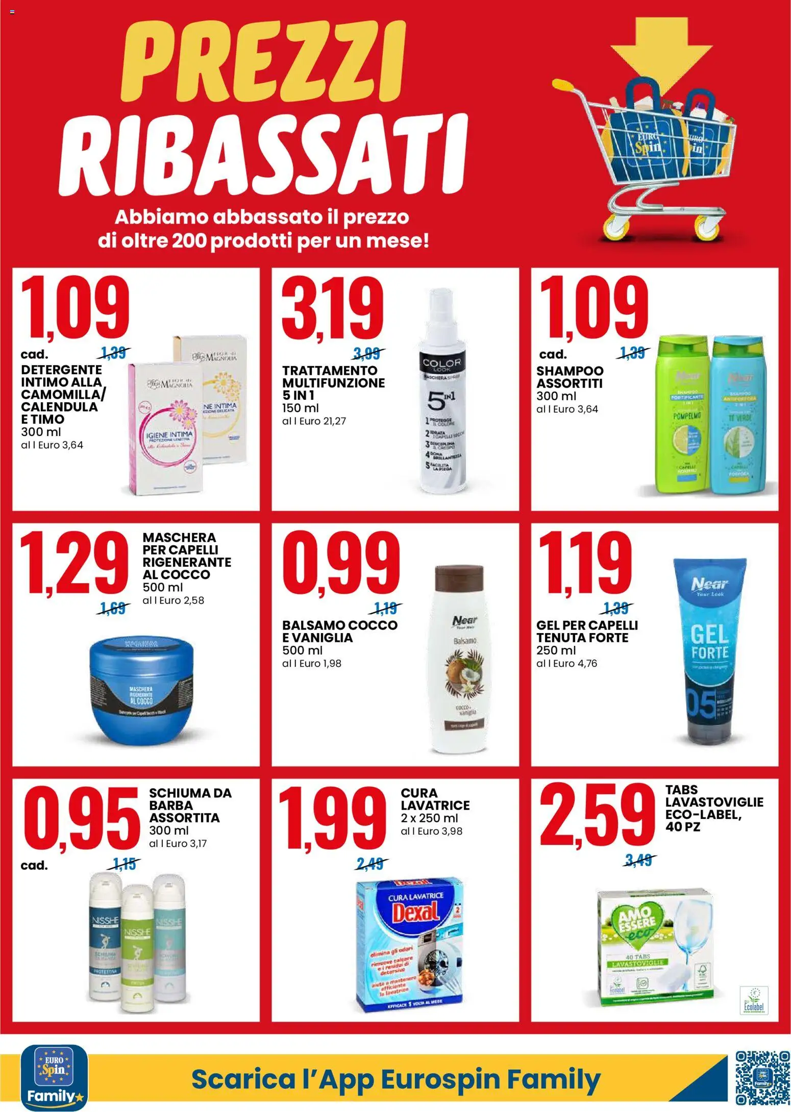 Volantino Eurospin del 01/07/2026 | Pagina: 14 | Prodotti: Balsamo, Maschera, Intimo, Lavastoviglie