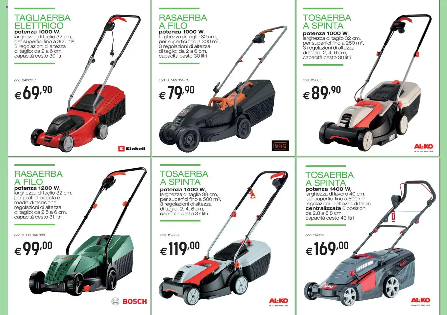 Volantino Brico OK del 05/03/2026 | Pagina: 6 | Prodotti: Taglio, Rasaerba
