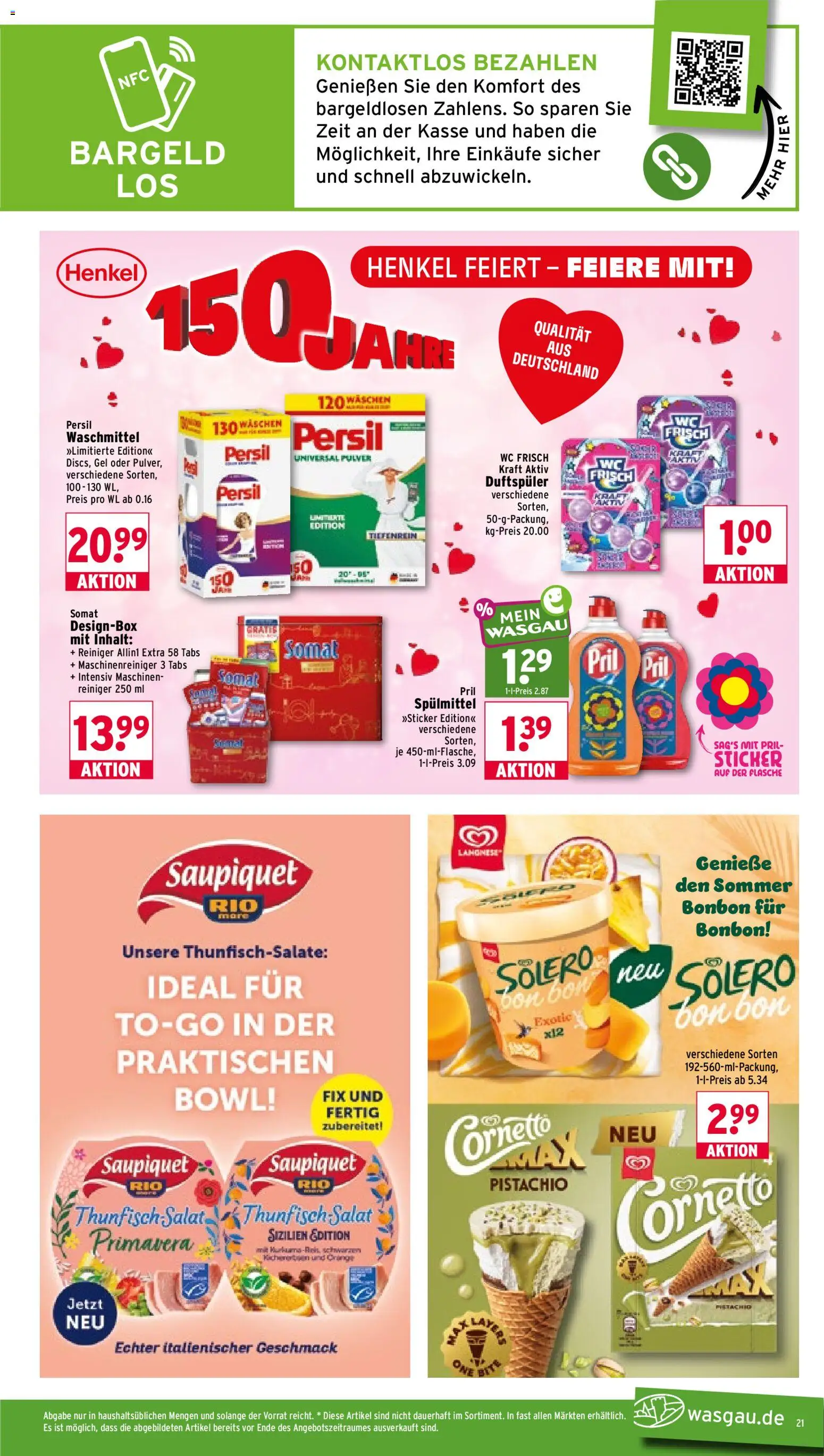 Wasgau Prospekt – gültig ab 24.08.2026 | Seite: 21 | Produkte: Waschmittel, Wc frisch, Pril, Persil