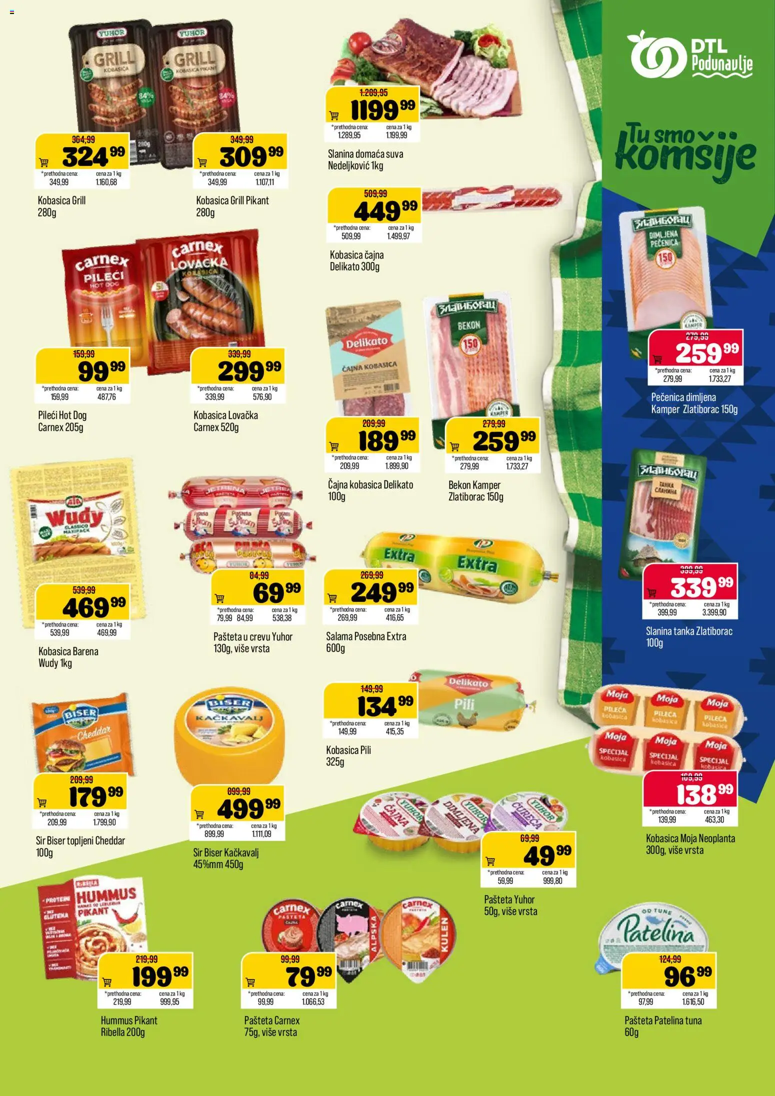 Podunavlje katalog - važi od 07.10.2026 | Strana: 5 | Proizvode: Tuna, Kulen, Sir, Hot dog