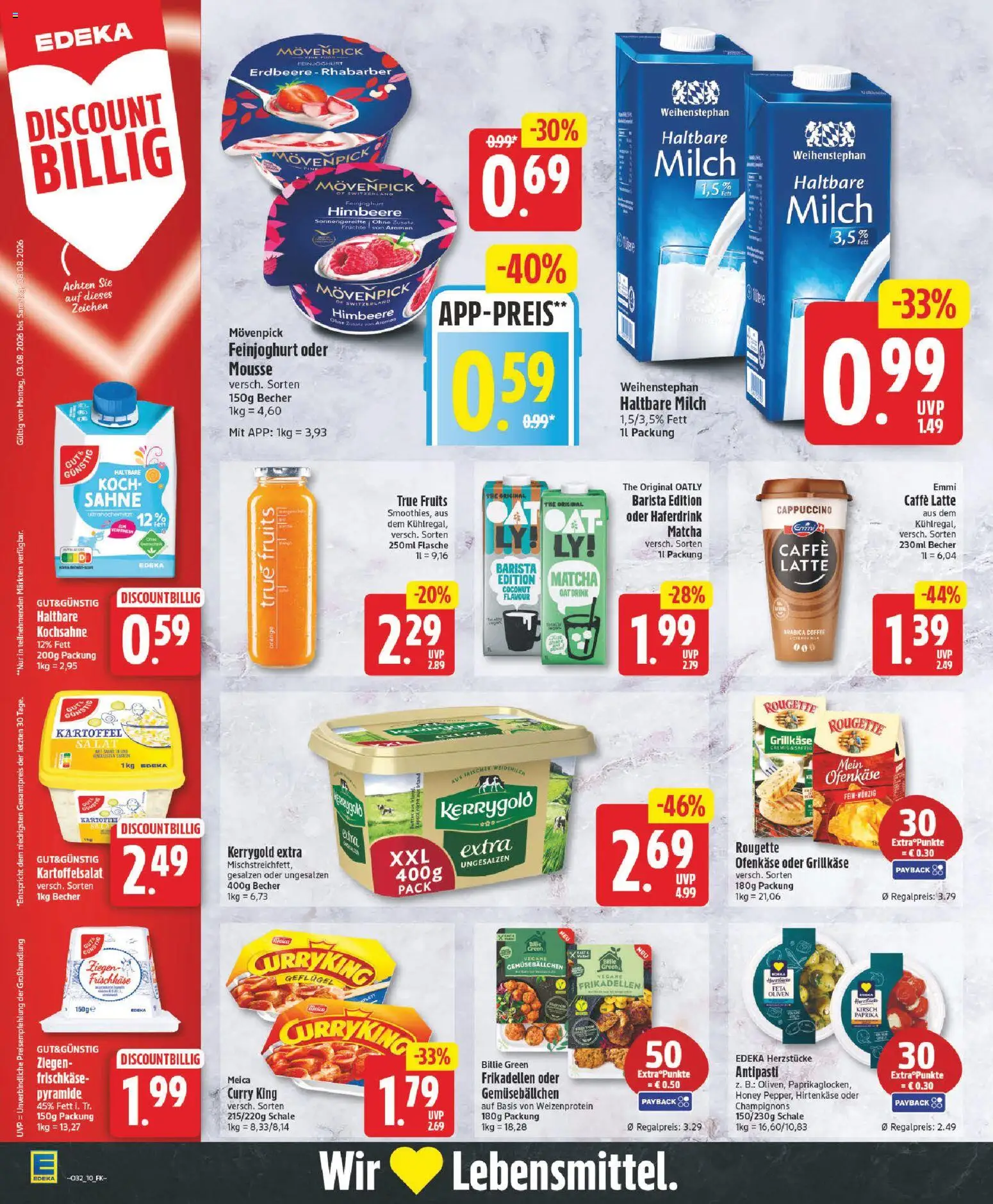 Edeka Prospekt – gültig ab 03.08.2026 | Seite: 10 | Produkte: Meica, Paprika, Oatly, Salat