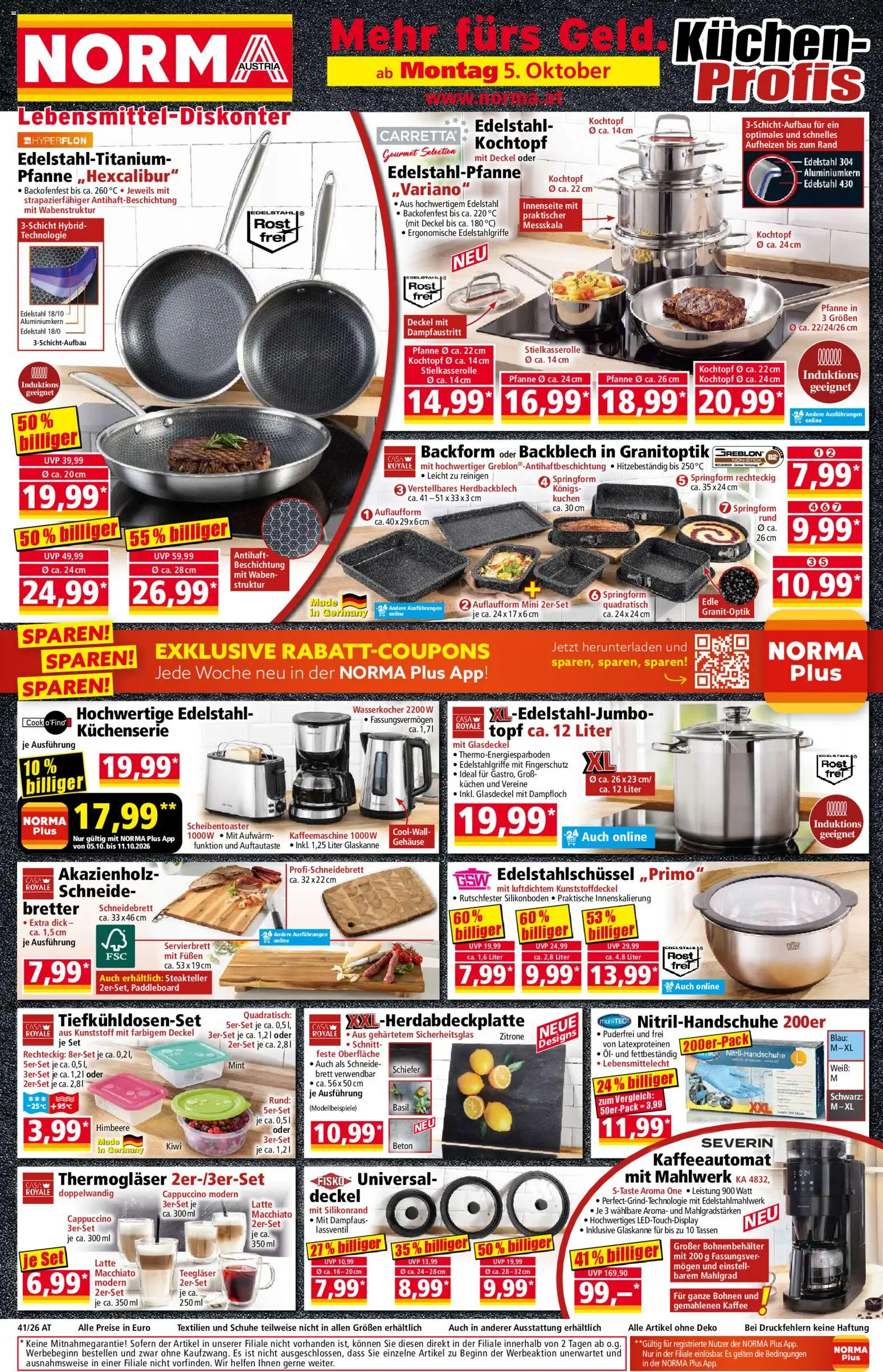 Norma Flugblatt gültig ab 05.10.2026 | Seite: 1 | Produkte: Zitrone, Himbeere, Kaffeemaschine, Öl