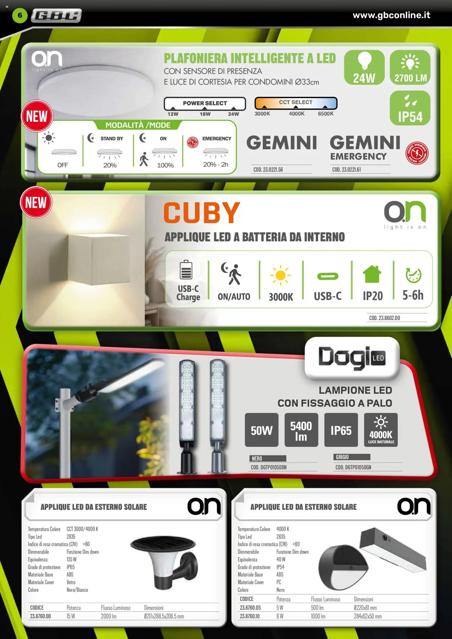 Volantino GBC del 17.06.2026 | Pagina: 6 | Prodotti: Lampione, Batteria