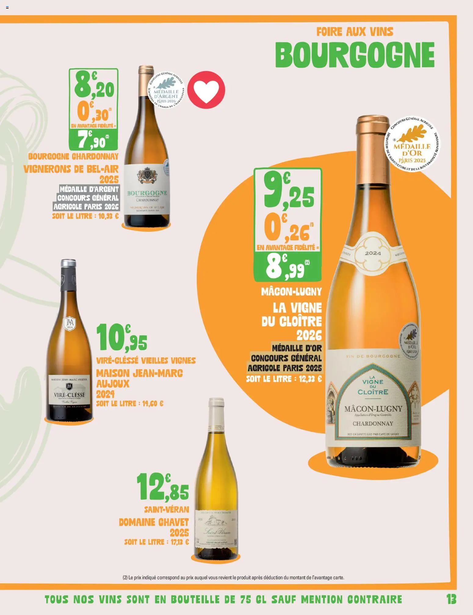 {H1} | Page: 13 | Produits: Bourgogne, Bourgogne Chardonnay, Bouteille, Vin