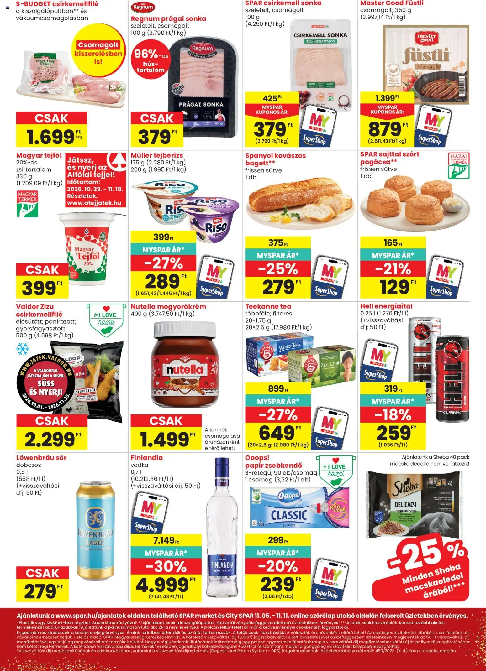Spar Market akciós ujság - amely érvényes a következő dátumtól: 2026.11.05. | Oldal: 2