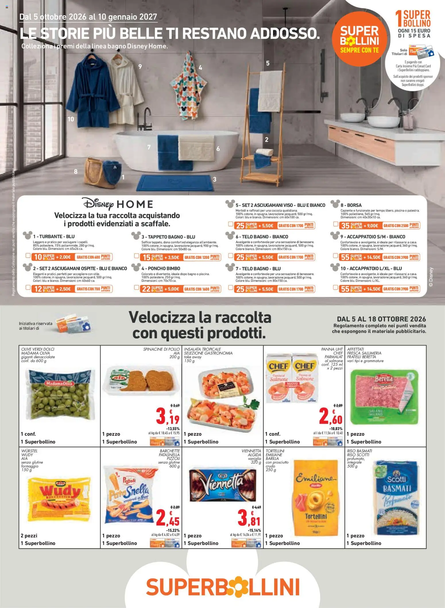 Volantino Conad del 08/10/2026 | Pagina: 14 | Prodotti: Vaniglia, Riso Basmati, Pollo, Barilla