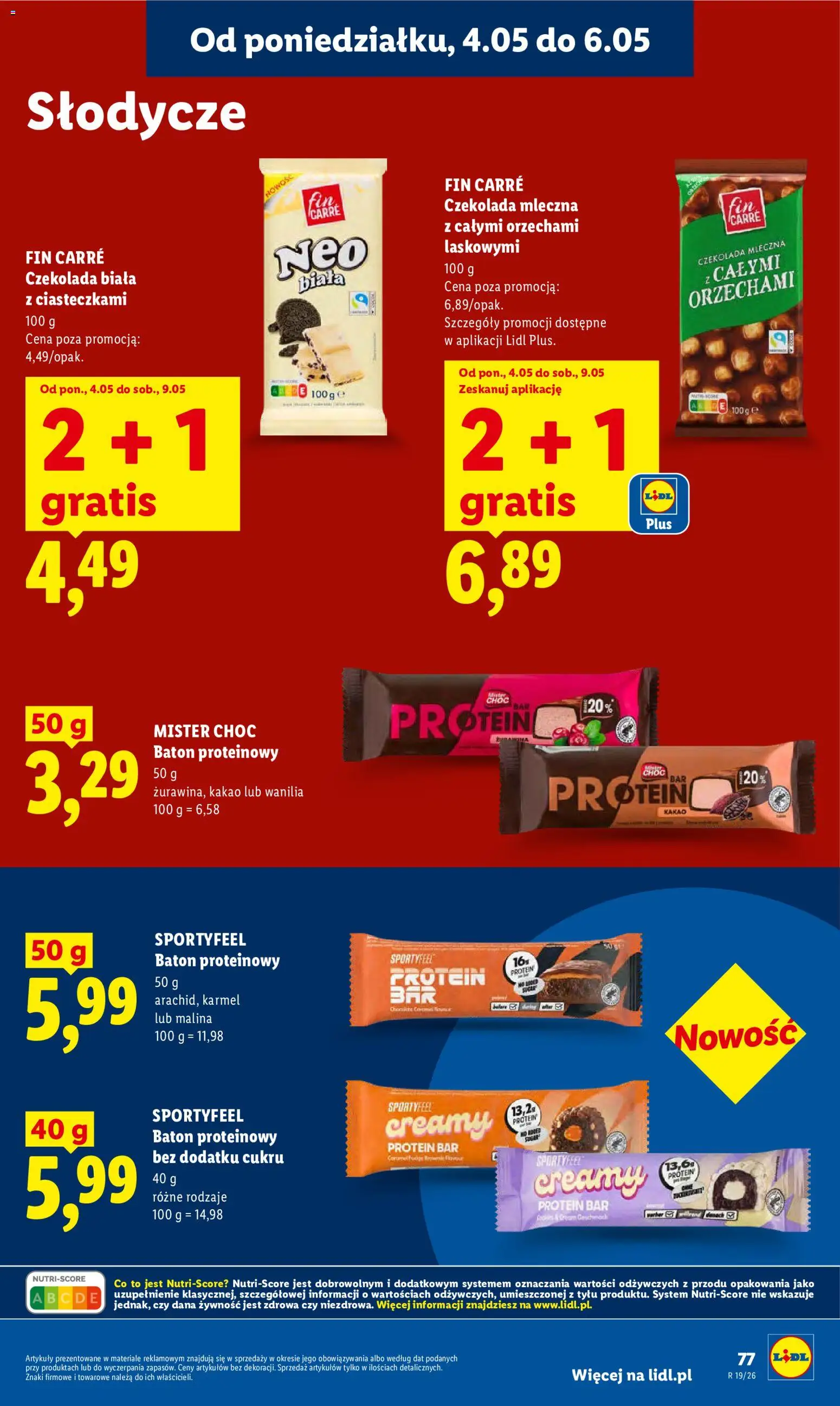 Lidl gazetka od 04.05.2026 | Strona: 83 | Produkty: Słodycze, Kakao, Czekolada mleczna, Baton