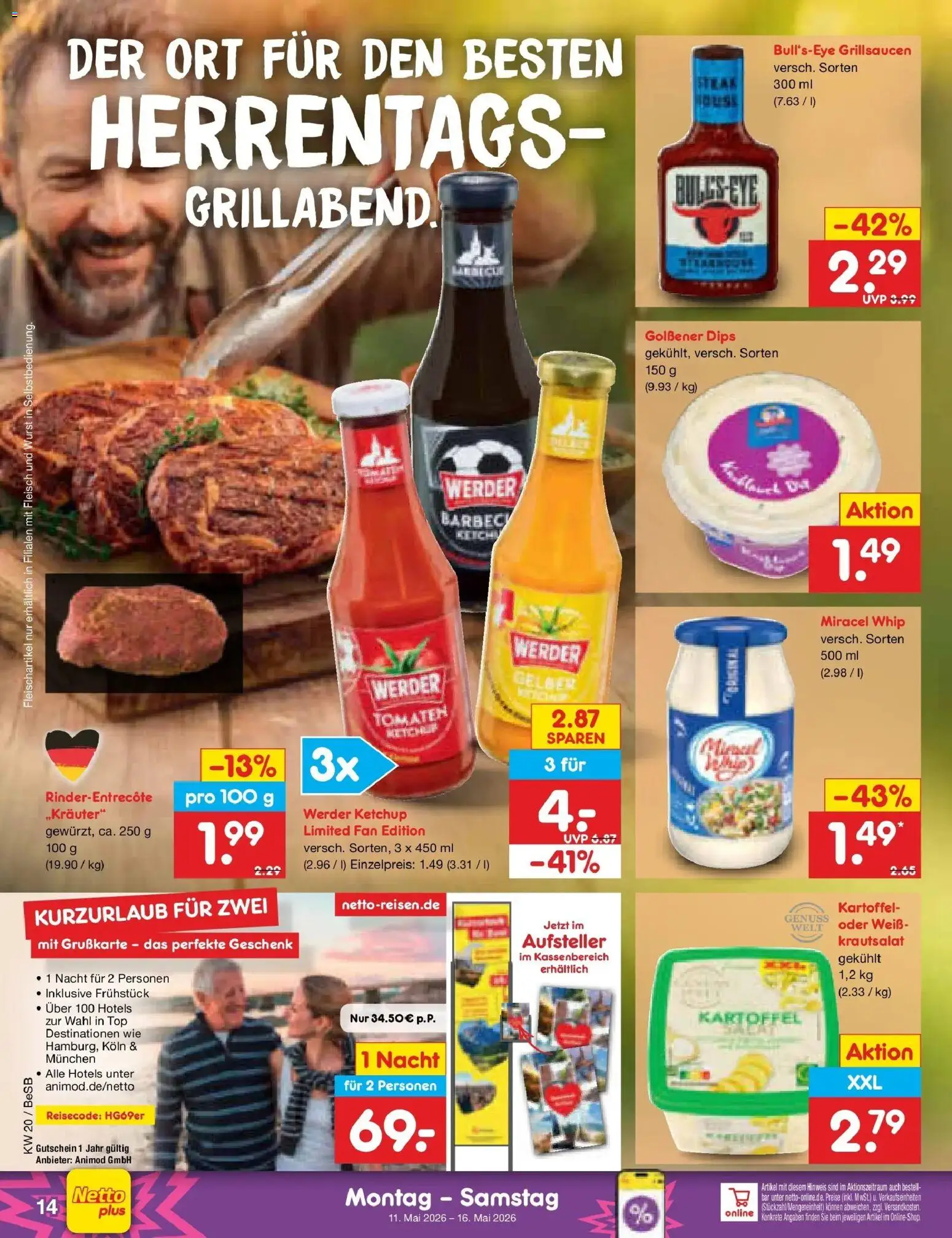 Netto Marken-Discount Prospekt Kremmen	 – gültig ab 10.05.2026 | Seite: 15 | Produkte: Top, Miracel whip, Steak, Ketchup