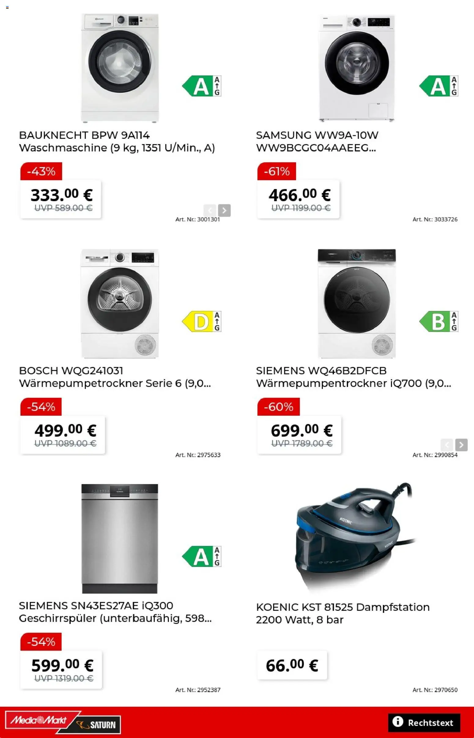 Media Markt Prospekt – gültig ab 07.09.2026 | Seite: 15 | Produkte: Bosch, Siemens, Geschirrspüler, Samsung