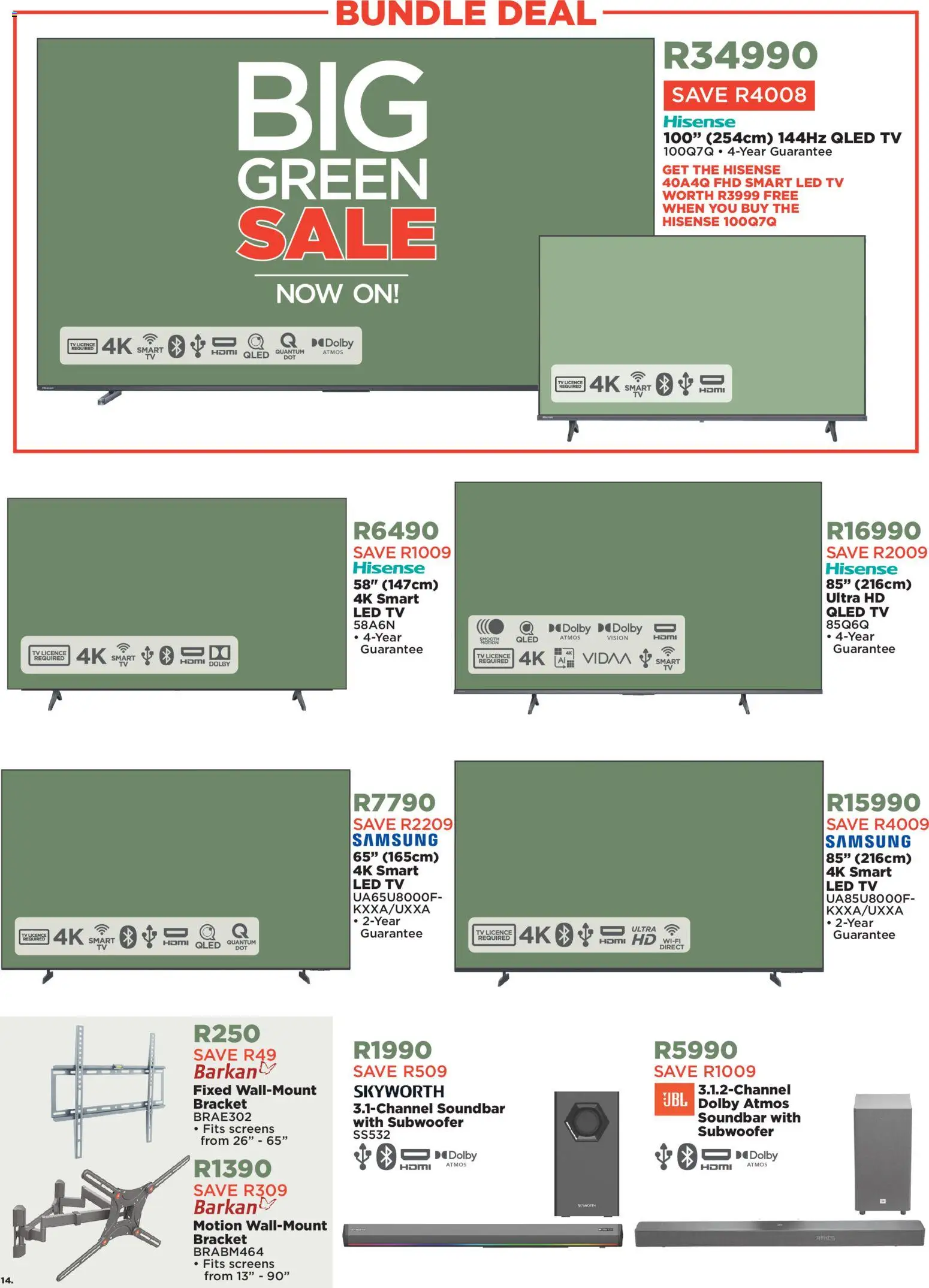New House and Home catalogue – valid from 22/07/2026 | Page: 14 | Products: TV, Soundbar, Subwoofer