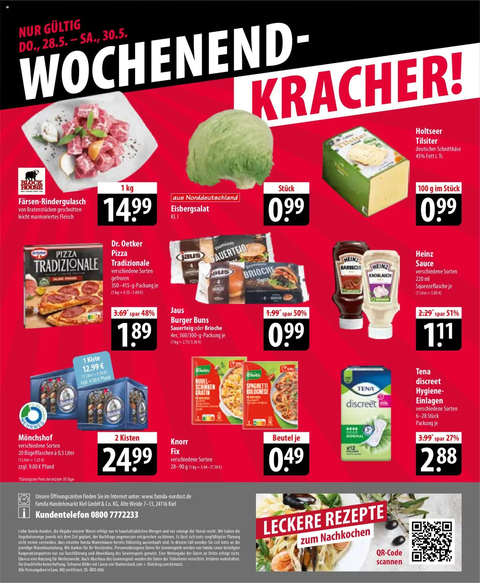 Famila Prospekt 	 – gültig ab 26.05.2026 | Seite: 28 | Produkte: Monchshof, Burger, Eisbergsalat, Bilder