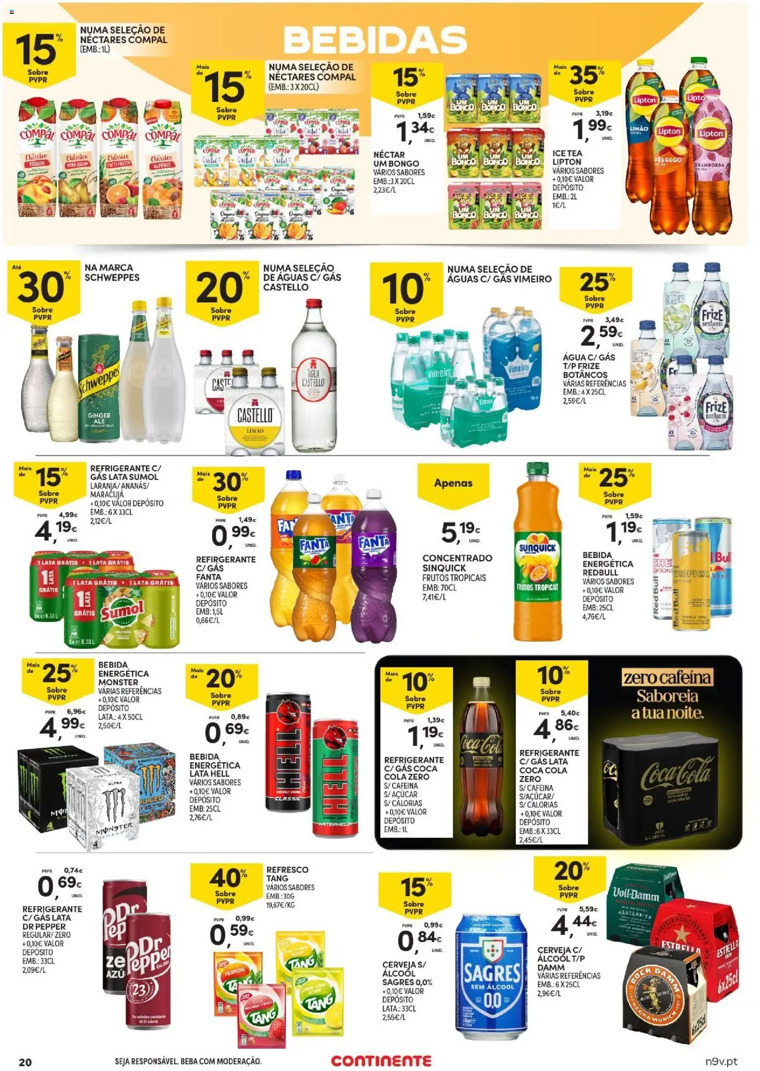 Continente folheto Açores │ válido de 15/10/2026 | Página: 20 | Produtos: Refrigerante, Red Bull, Fanta, Ananás