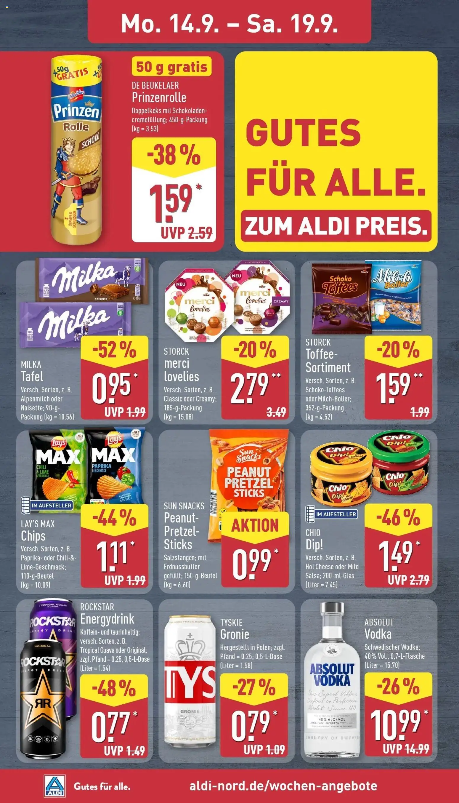 Aldi Aktueller Prospekt (ab 15.09.2026) » Angebote Online | Seite: 8 | Produkte: Merci, Milch, Energy, Milka