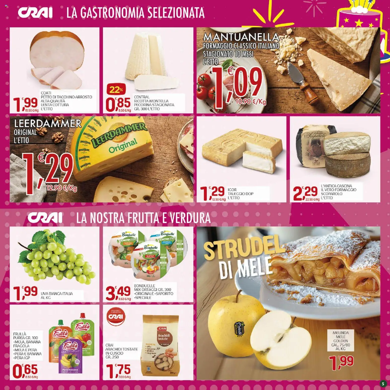 Volantino CRAI del 01/10/2026 | Pagina: 5 | Prodotti: Tacchino, Pera, Ricotta, Purea
