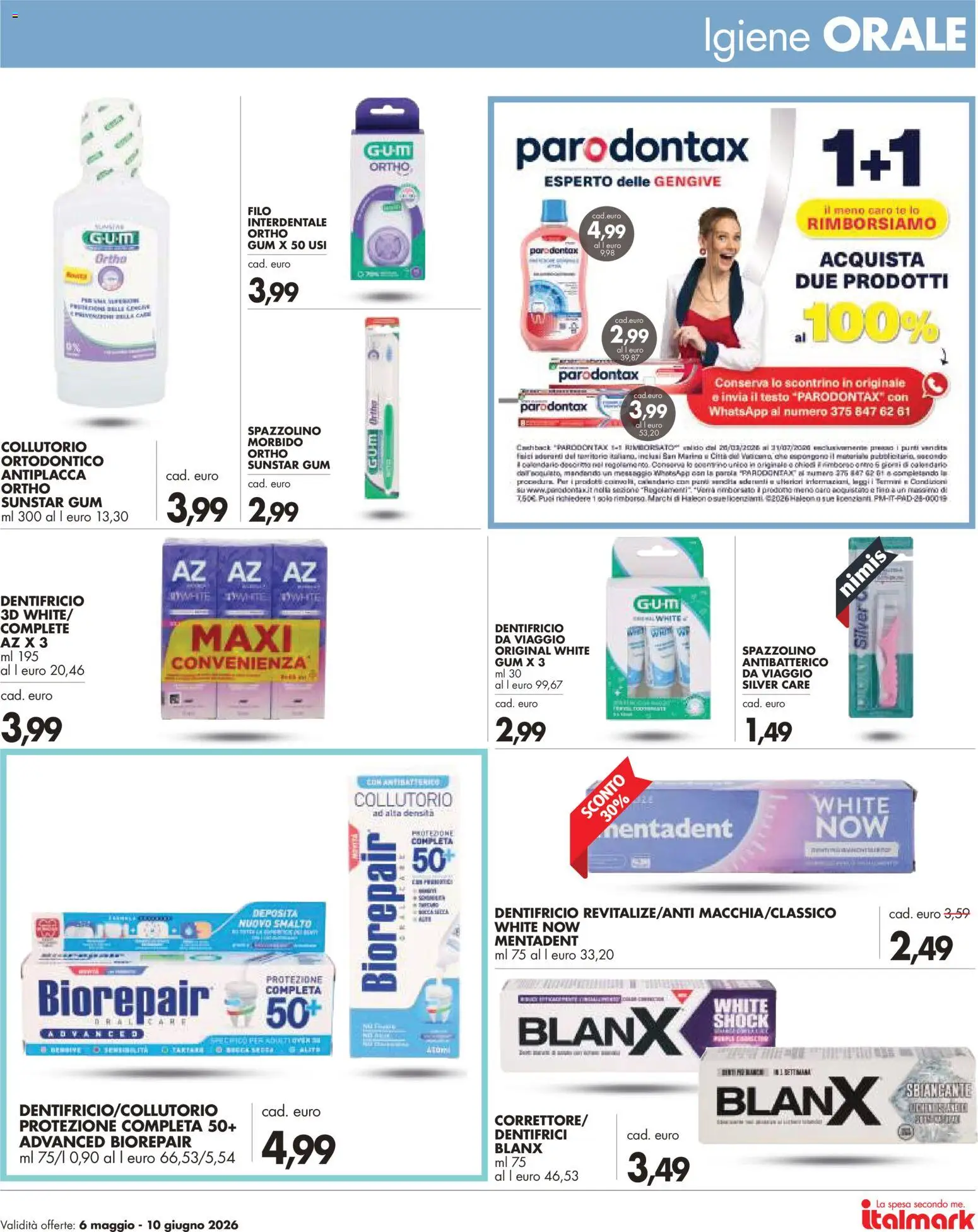 Volantino Italmark del 06.05.2026 | Pagina: 13 | Prodotti: Dentifricio, Spazzolino, Tè, Polo