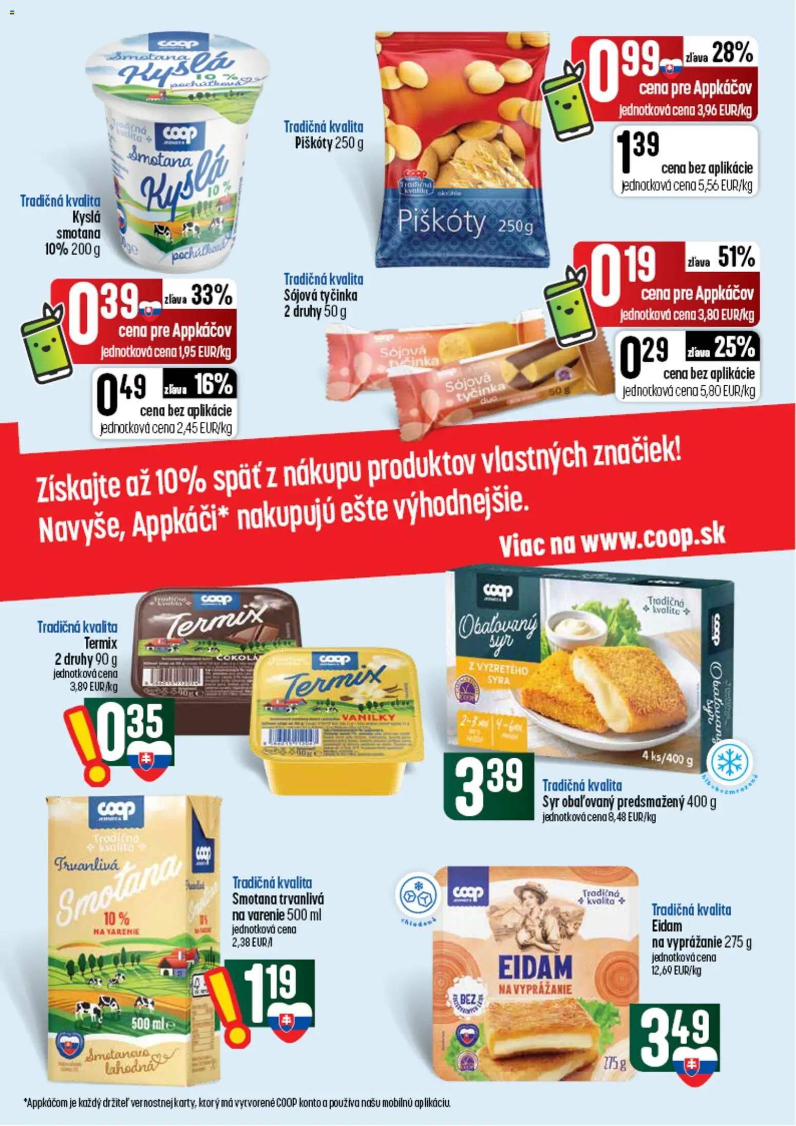 Nové COOP Jednota akcie – leták je platný od 03.09.2026 | Strana: 11 | Produkty: Syr, Piškóty, Eidam, Termix