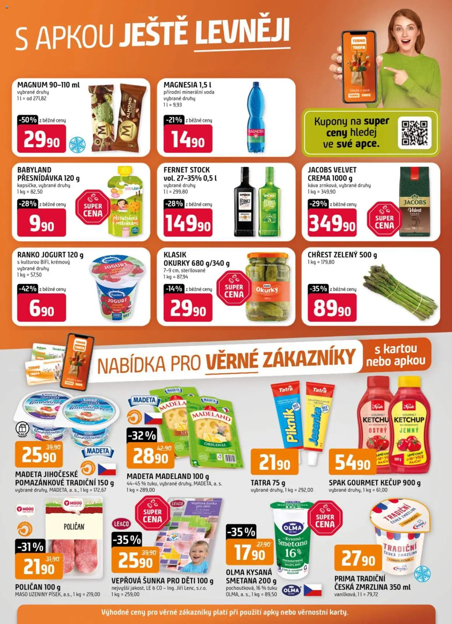 Trefa leták od 13.05.2026 | Strana: 12 | Produkty: Zmrzlina, Magnesia, Uzeniny, Crema