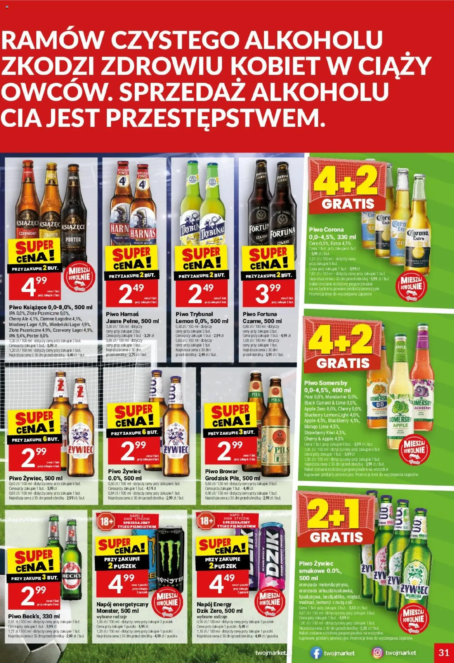 Twój Market gazetka od 08.07.2026 | Strona: 31 | Produkty: Mango, Sok, Piwo, Somersby