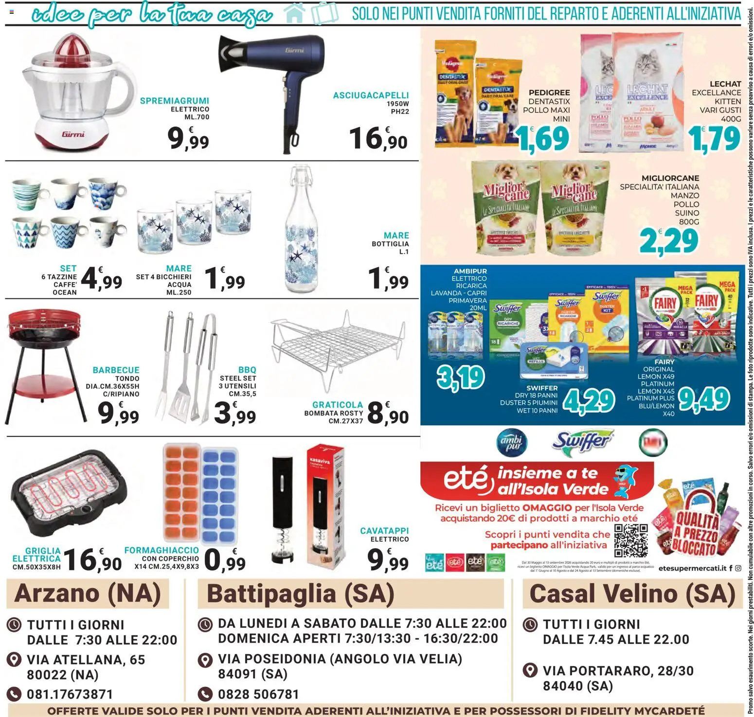 Volantino Eté del 03/07/2026 | Pagina: 24 | Prodotti: Barbecue, Griglia, Asciugacapelli, Bottiglia
