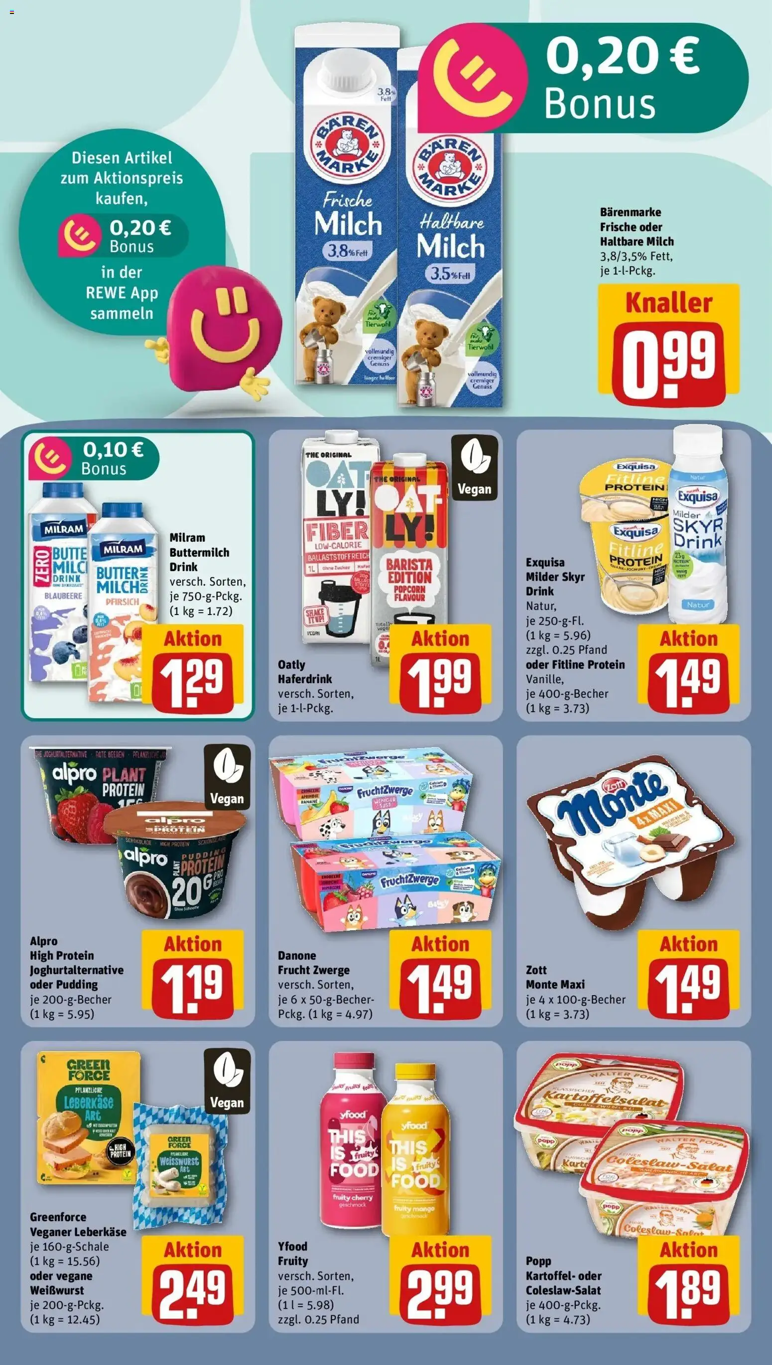 REWE Prospekt ab 05.10.2026 zum Blättern » Angebote | Seite: 13 | Produkte: Buttermilch, Exquisa, Zucker, Oatly