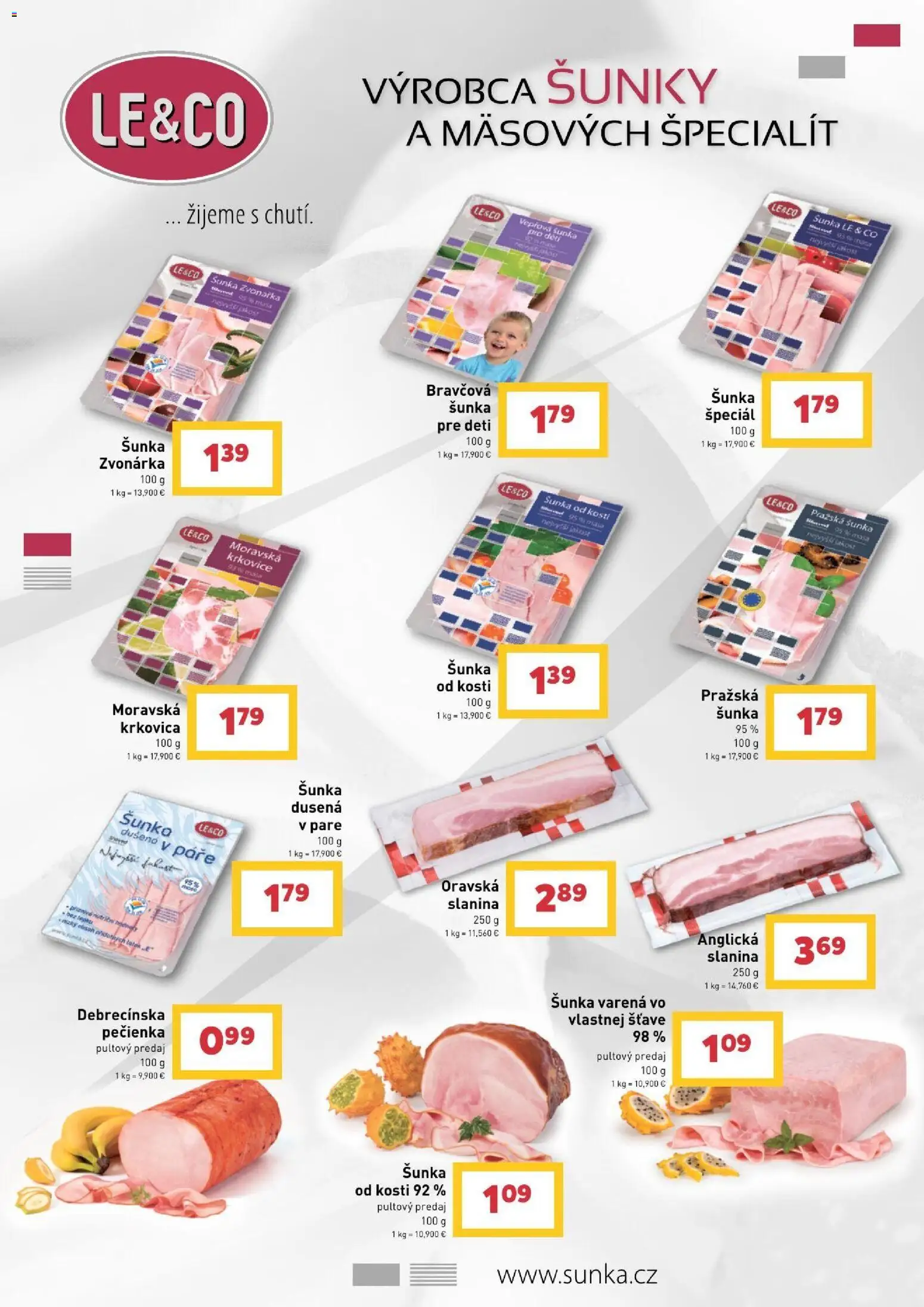 Nové Billa akcie – leták je platný od 30.09.2026 | Strana: 3 | Produkty: Šunka, Slanina, Anglická slanina, Krkovica