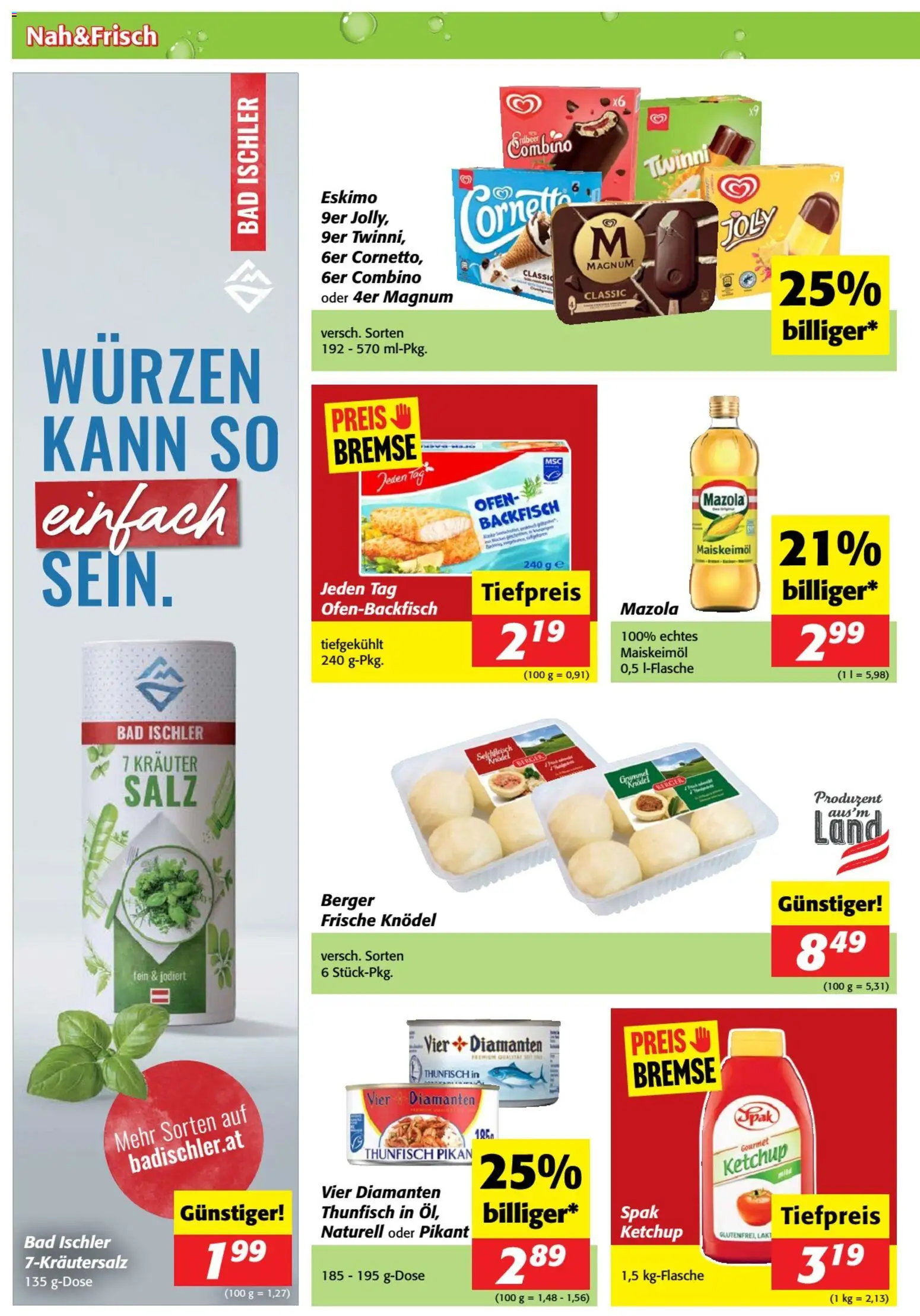 Nah und Frisch Flugblatt gültig ab 01.07.2026 | Seite: 2 | Produkte: Ketchup, Salz, Ofen, Bad