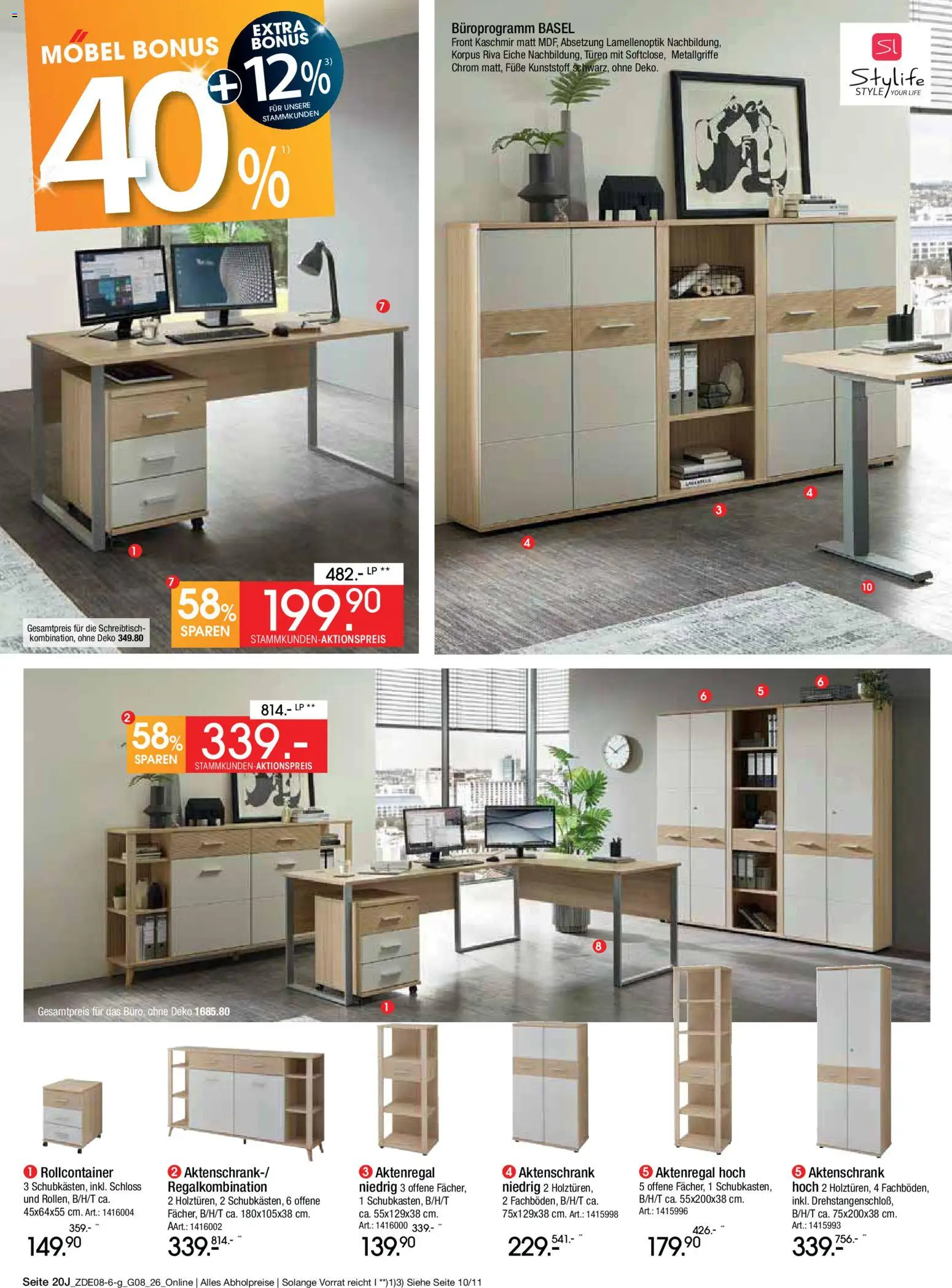 Zurbrüggen Bonus sonder-tage – gültig ab 31.07.2026 | Seite: 48 | Produkte: Rollcontainer, Aktenregal