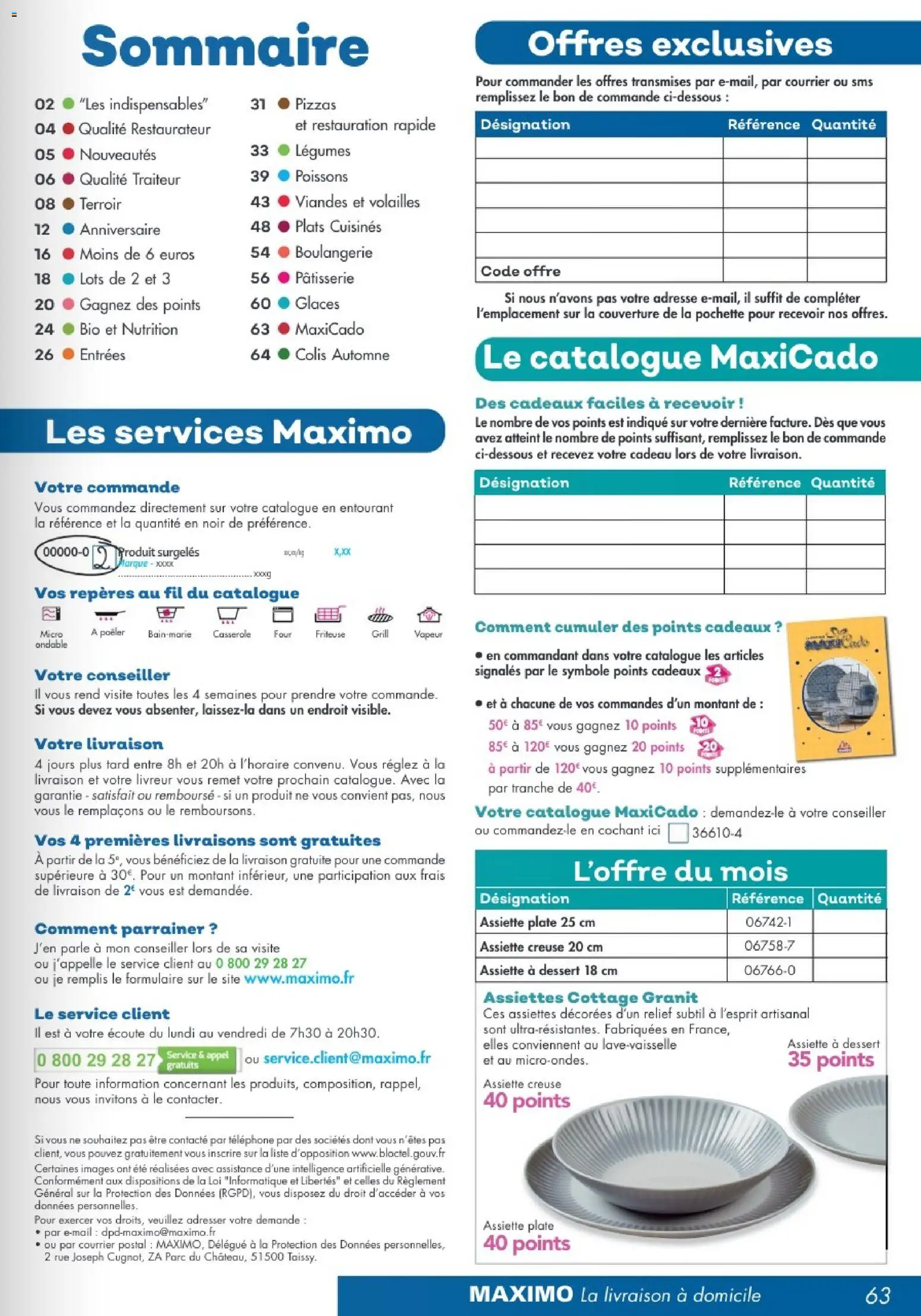 {H1} | Page: 63 | Produits: Téléphone, Grill, Friteuse, Dessert