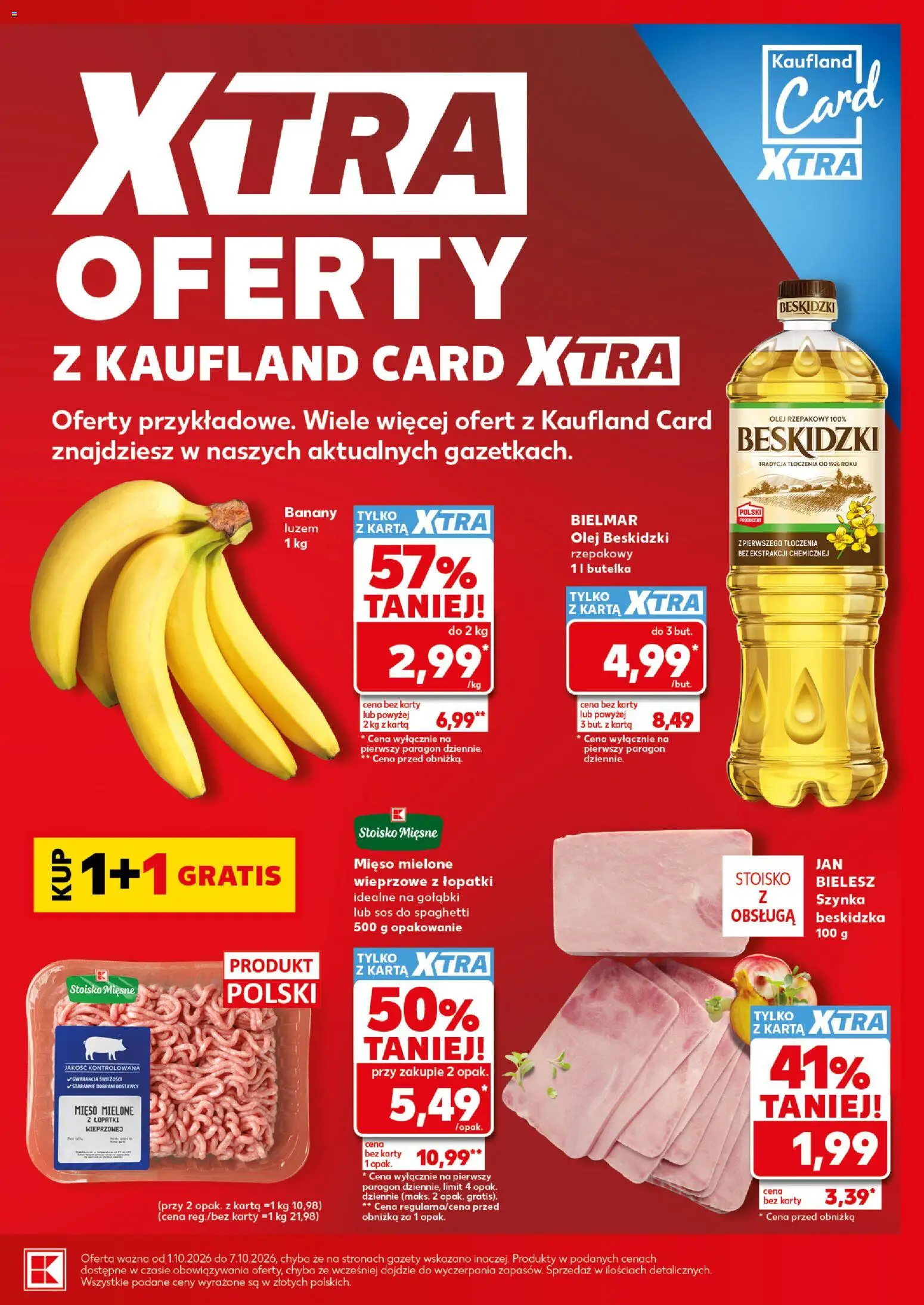 Kaufland Polsko leták - Mocny start od 05.10.2026 | Strana: 13 | Produkty: Olej, Banány, Karty