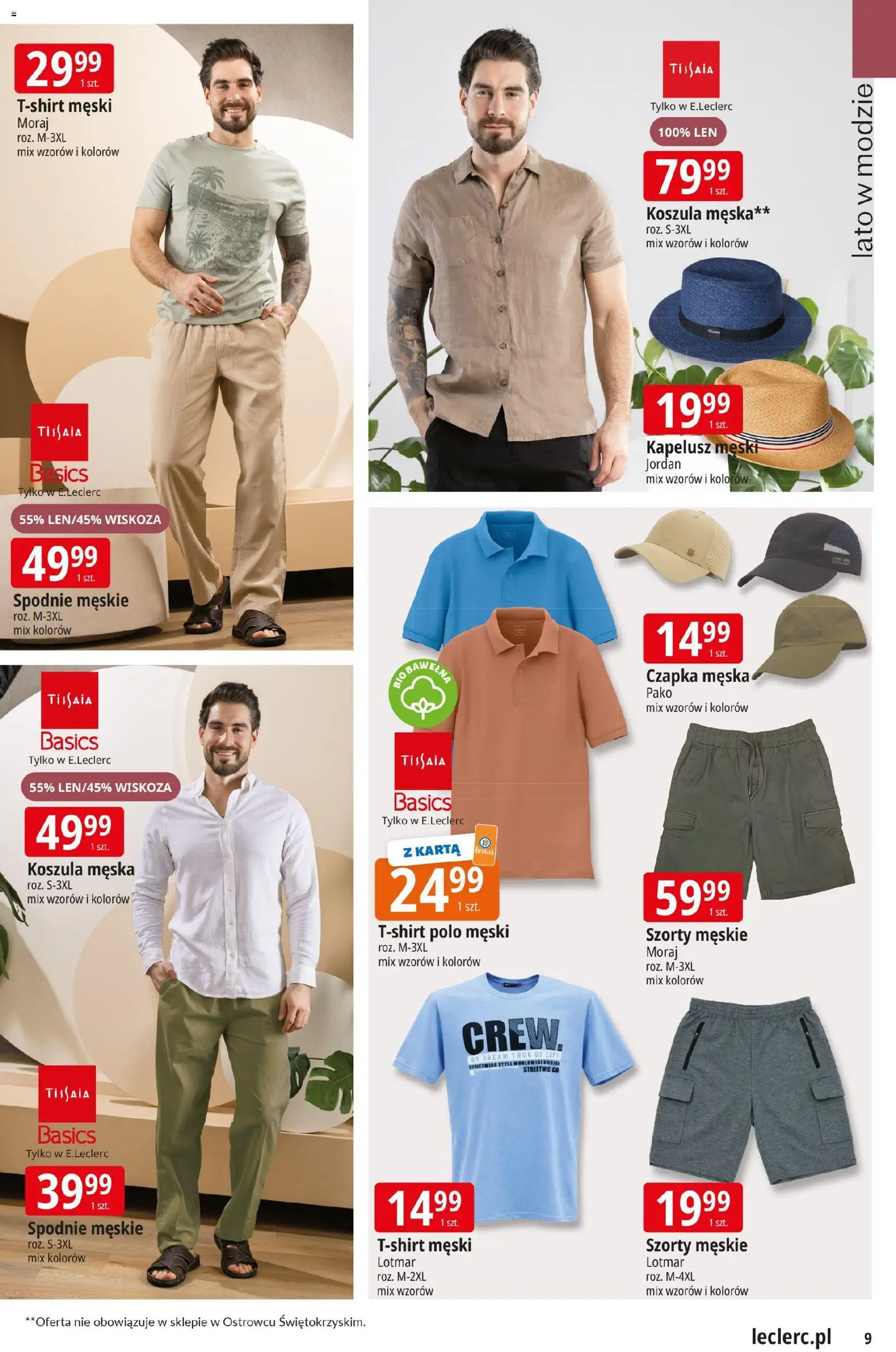 E.Leclerc gazetka - Zamość od 05.05.2026 | Strona: 9 | Produkty: Szorty, Koszula, Karta, Czapka