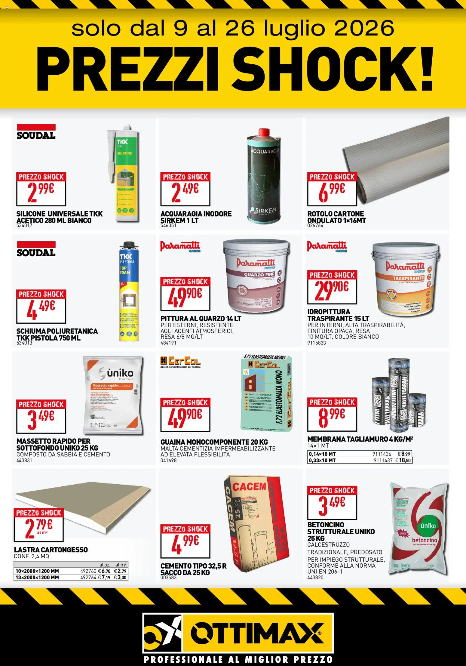 Volantino Ottimax del 09/07/2026 | Pagina: 1 | Prodotti: Pittura, Silicone