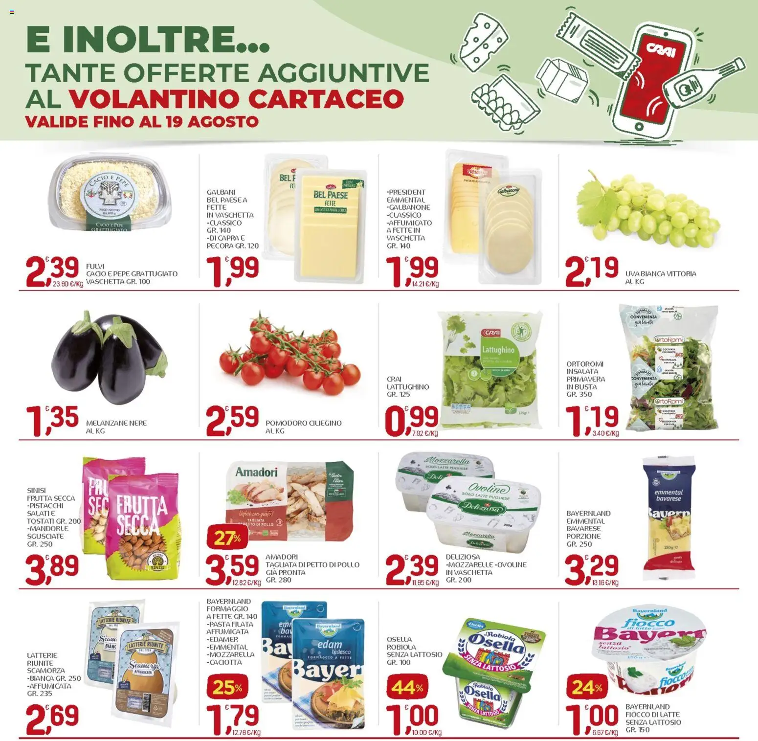 Volantino CRAI del 06/08/2026 | Pagina: 11 | Prodotti: Mozzarella, Mandorle, Melanzane, Emmental