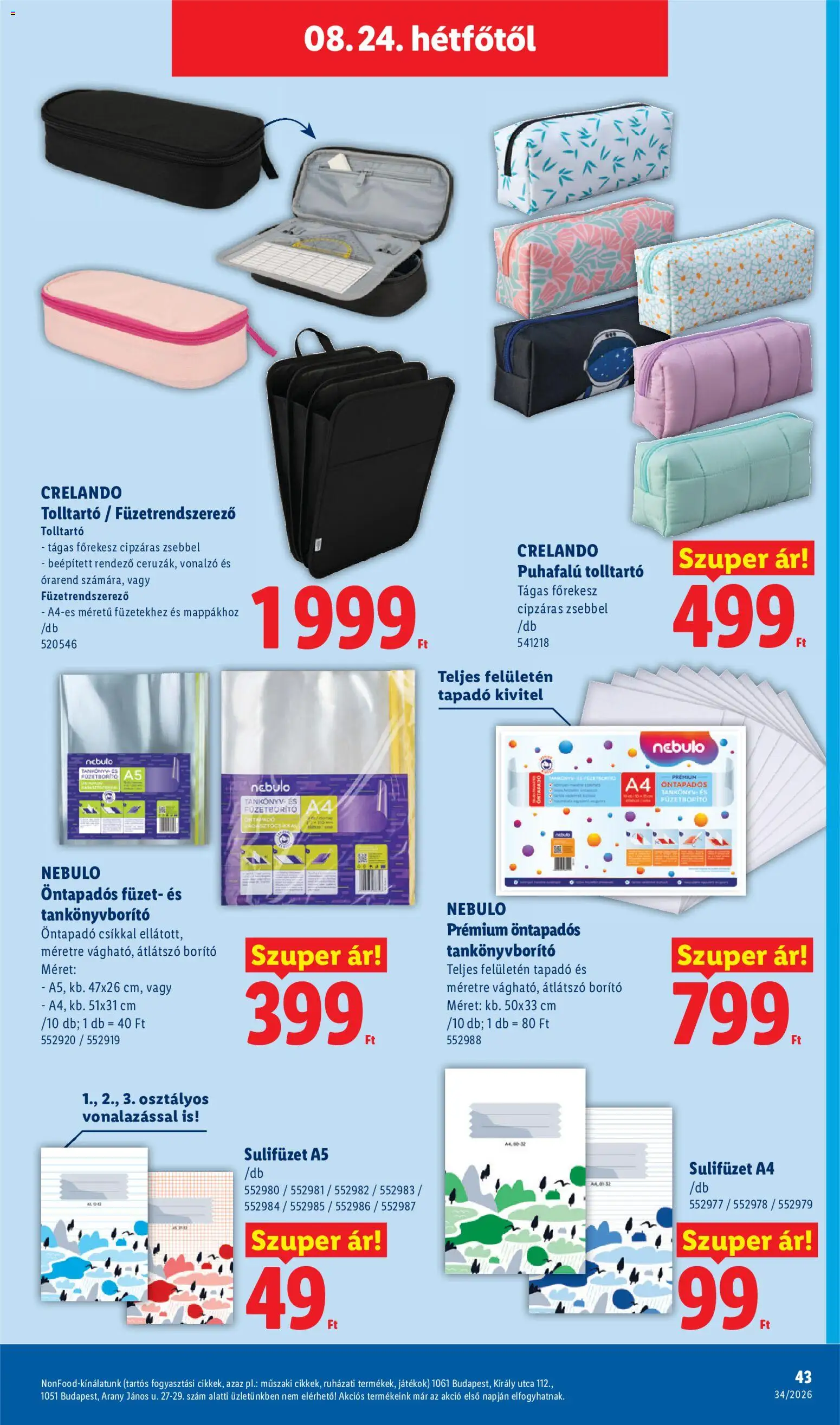 Lidl akciós ujság - amely érvényes a következő dátumtól: 2026.08.19. | Oldal: 43