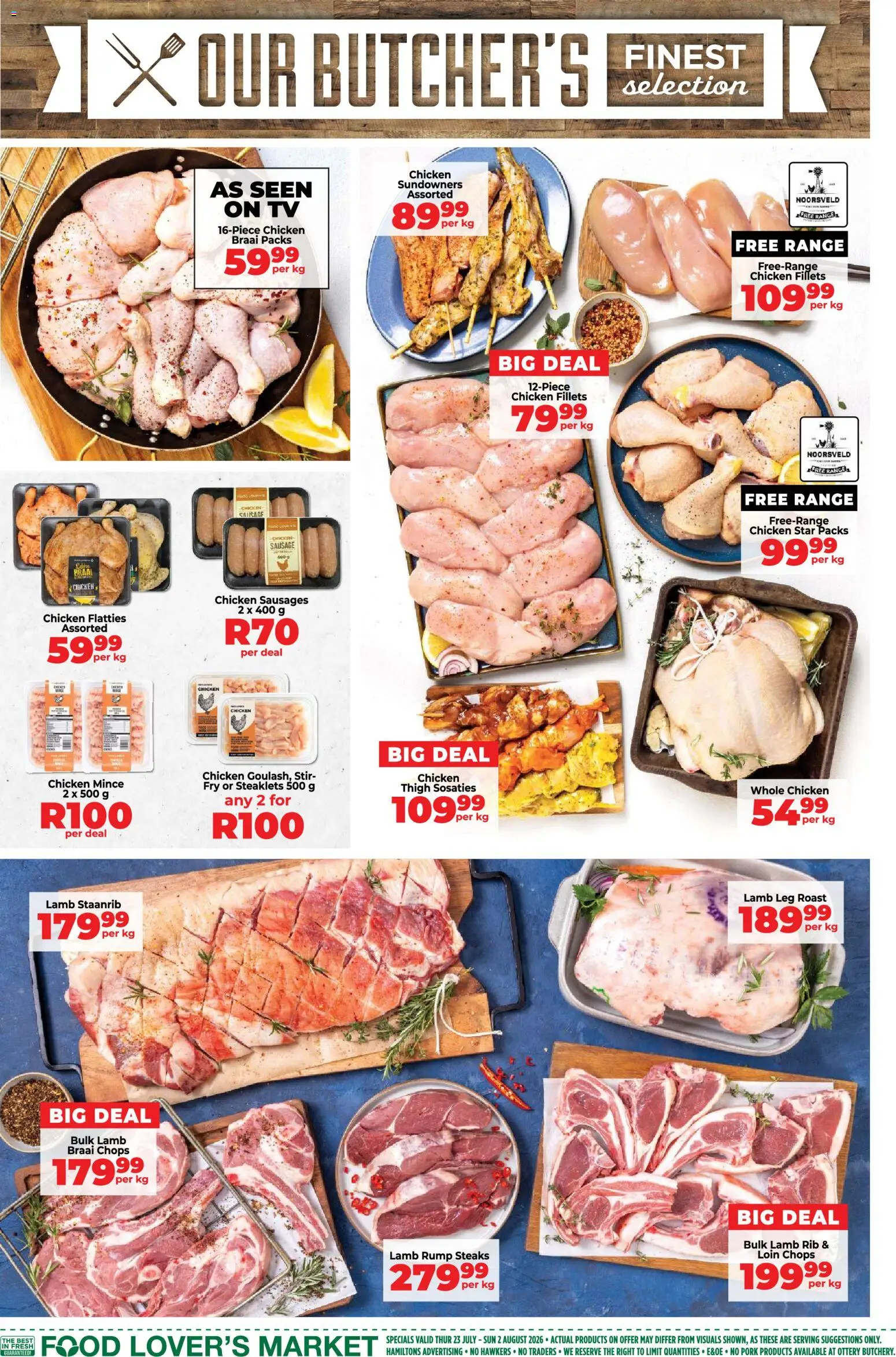 New Food Lover's Market catalogue – valid from 23/07/2026 | Page: 10 | Products: TV, Chicken, Pork, Sausage