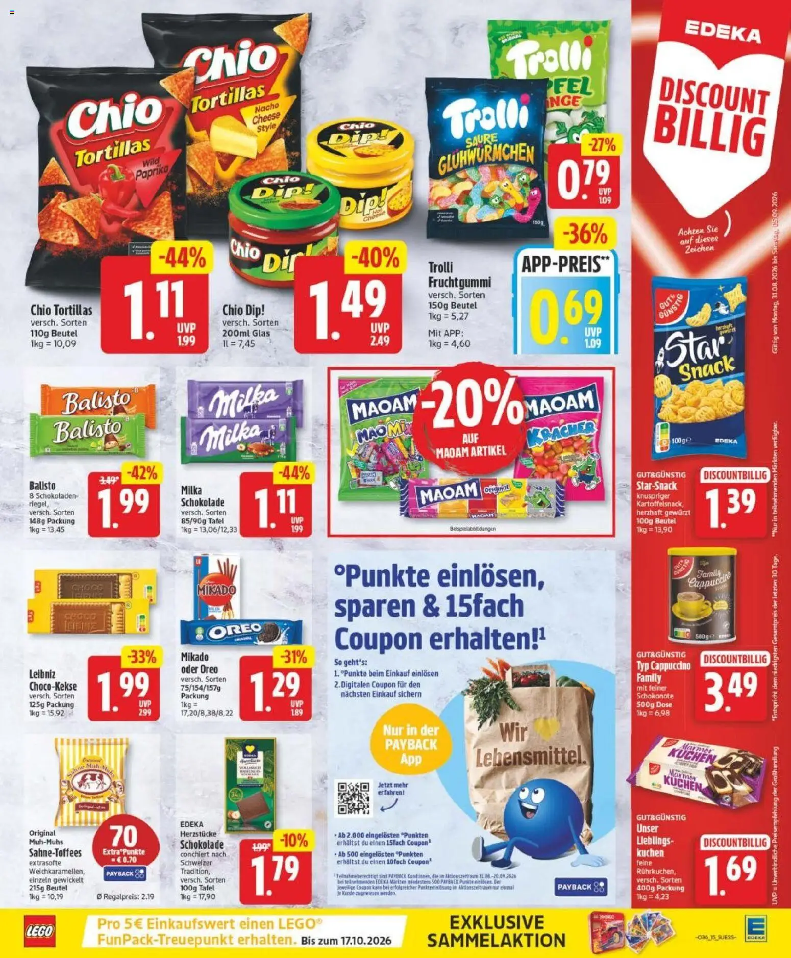Edeka Prospekt Magdeburg – gültig ab 31.08.2026 | Seite: 17 | Produkte: Tortillas, Schokolade, Milka, Chio tortillas
