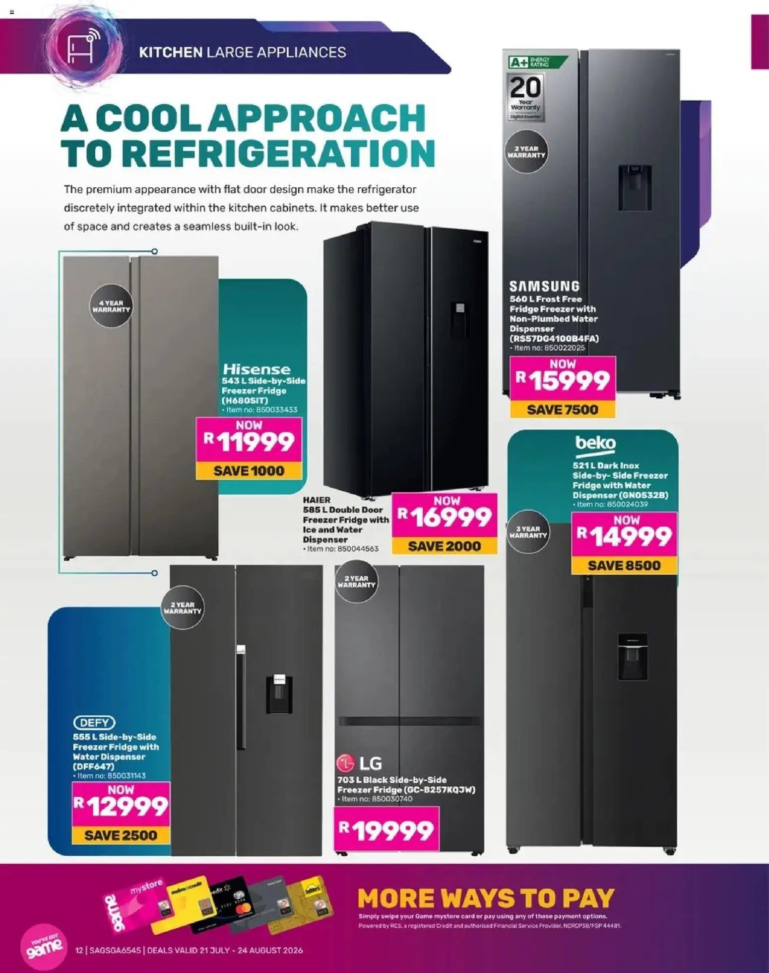 Game Catalogue electronics mania valid from 21/07/2026 | Page: 12 | Products: Water, Fridge, Game, Vreće za spavanje