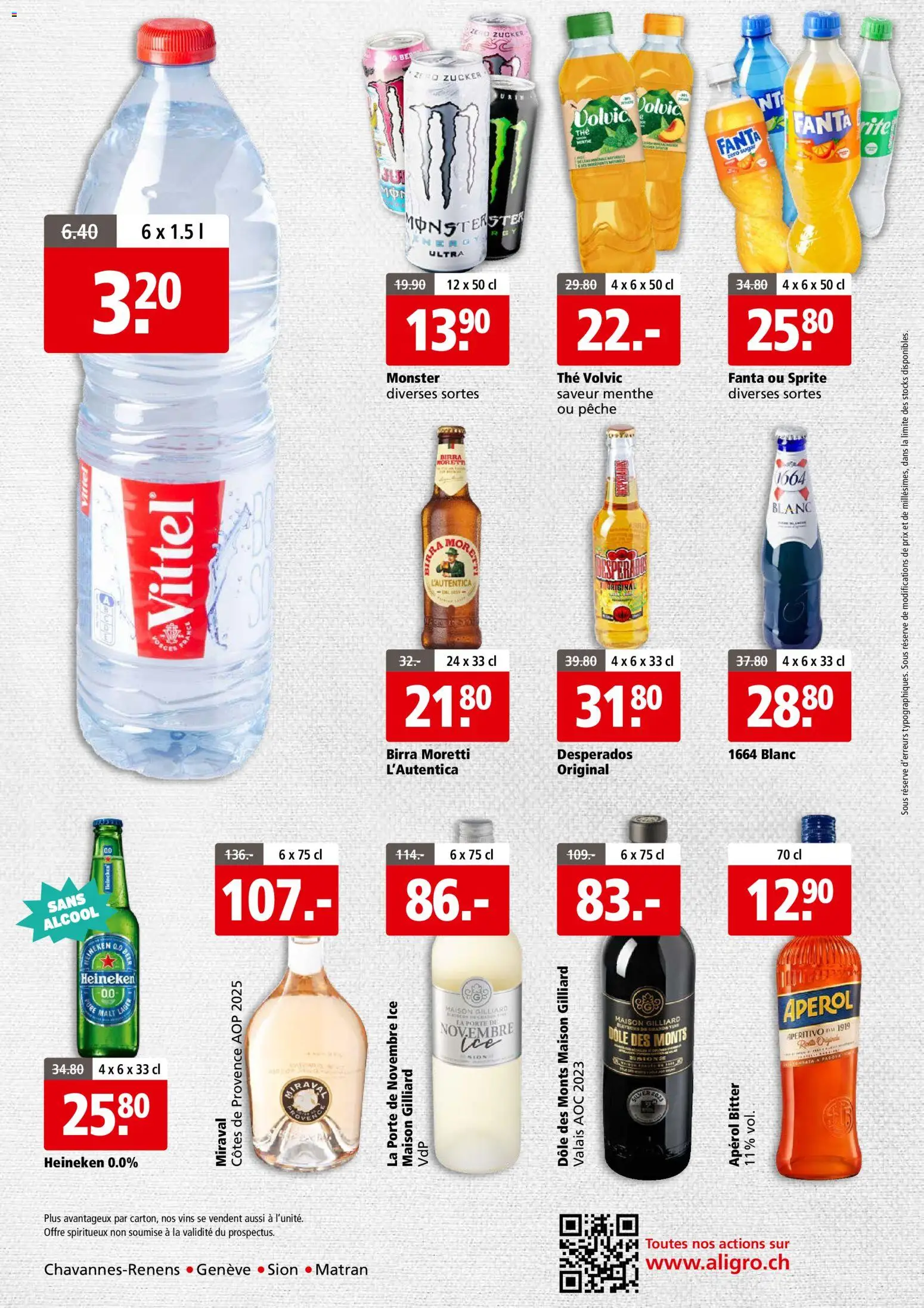Aligro aktionen Business Chavannes, Matran, Genève, Sion – gültig ab 03.08.2026 | Seite: 4 | Produkte: Fanta, Sprite, Zucker