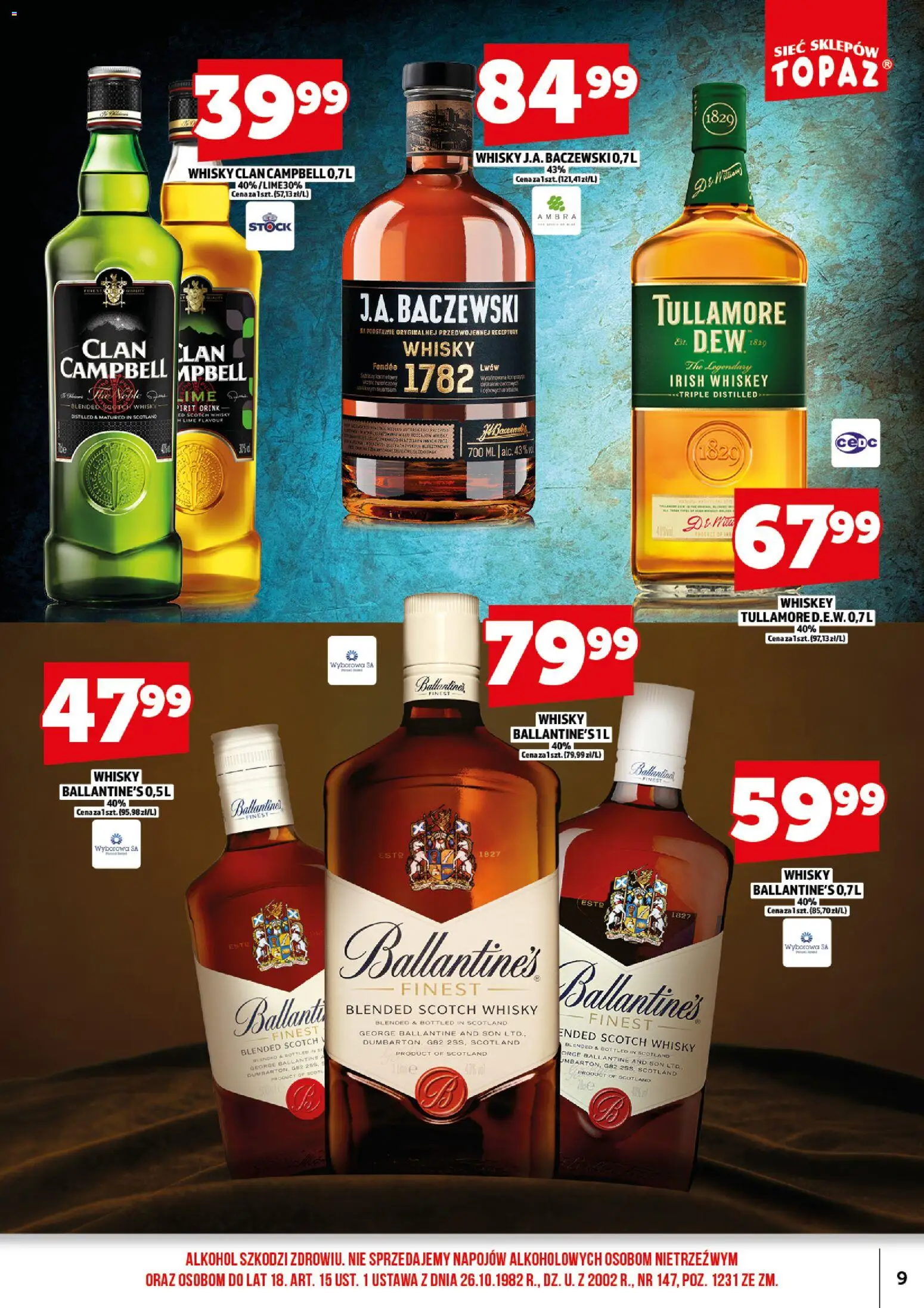Topaz gazetka alkoholowa od 01.08.2026 | Strona: 11 | Produkty: Alkohol, Whisky