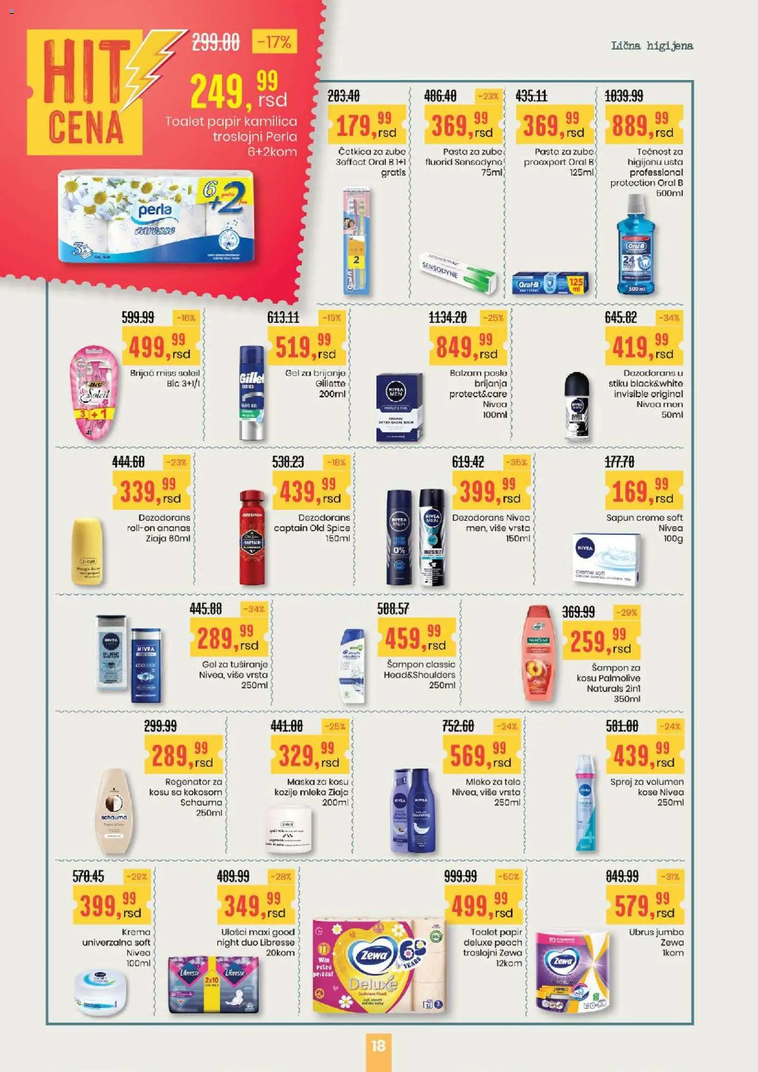 Aroma Market katalog - važi od 30.04.2026 | Strana: 18 | Proizvode: Balzam, Mleko, Sapun, Pasta za zube