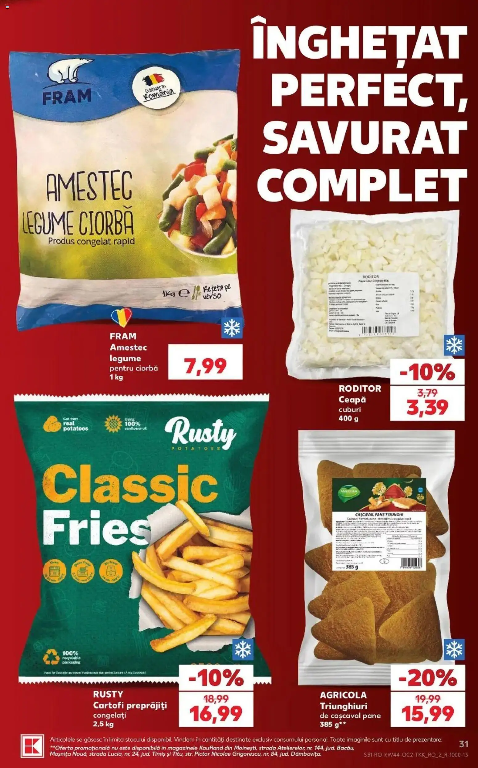 Kaufland Iași 28.10.2026 - Revista si Oferta | Pagină: 31 | Produse: Ciorba, Agricola, Cartofi, Legume