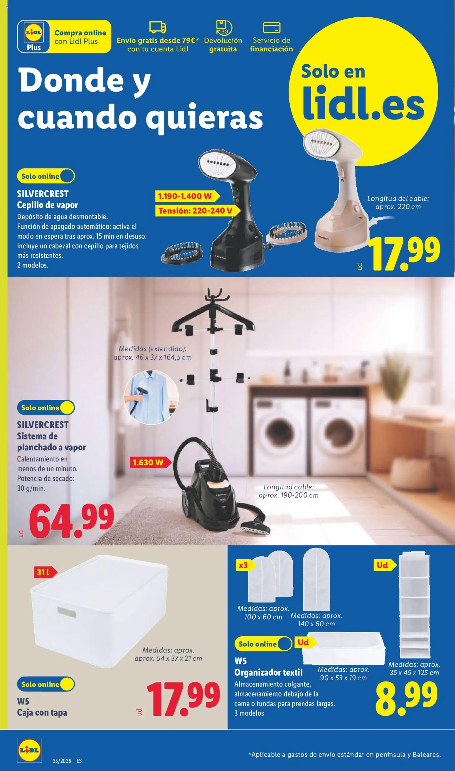 Lidl folleto de bazar │ válido desde el 24/08/2026 | Página: 2 | Productos: Cepillo, Organizador, Cable, Caja