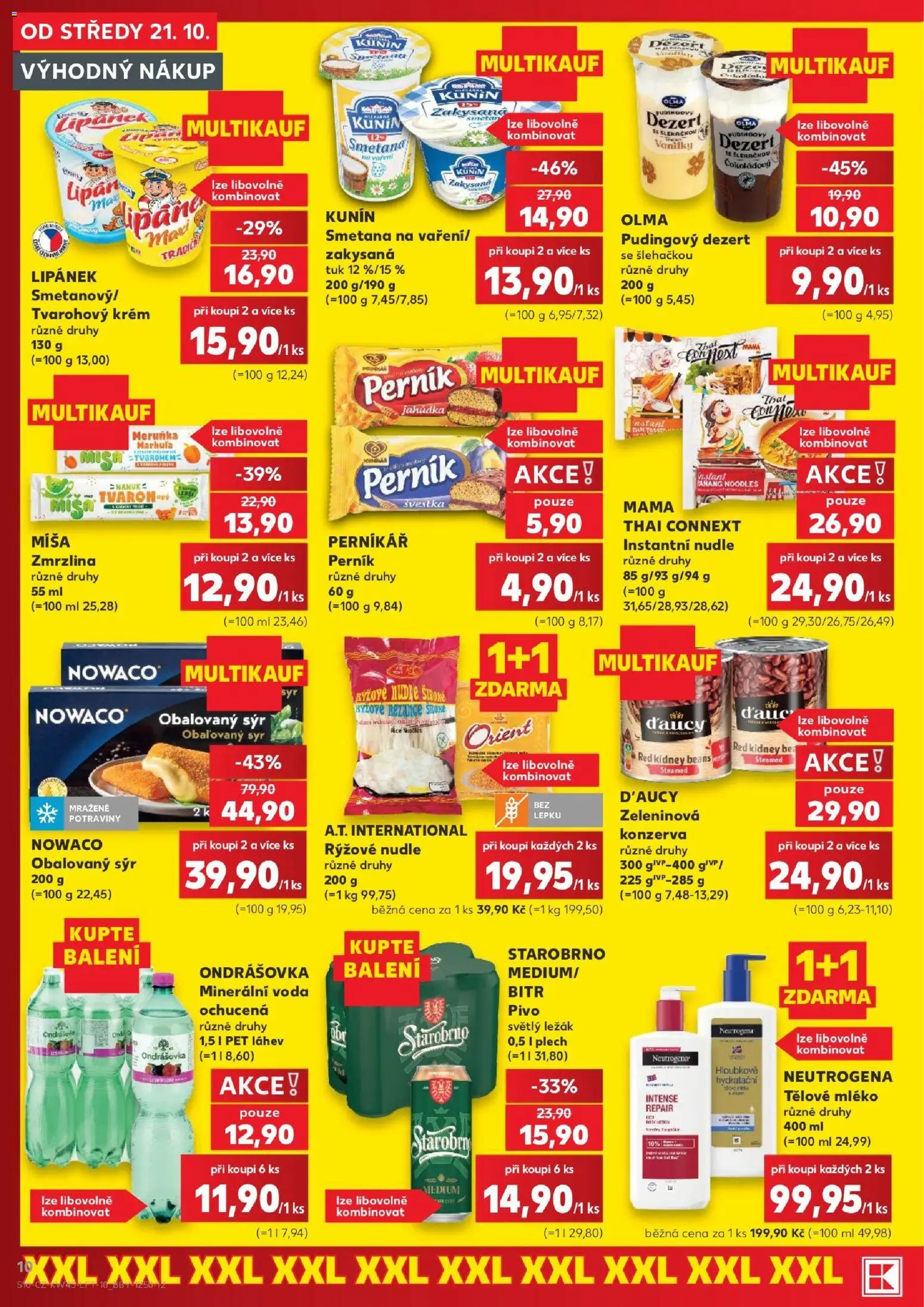 Kaufland leták - Ostrava od 21.10.2026 | Strana: 10 | Produkty: Nanuk, Pivo, Krém, Láhev