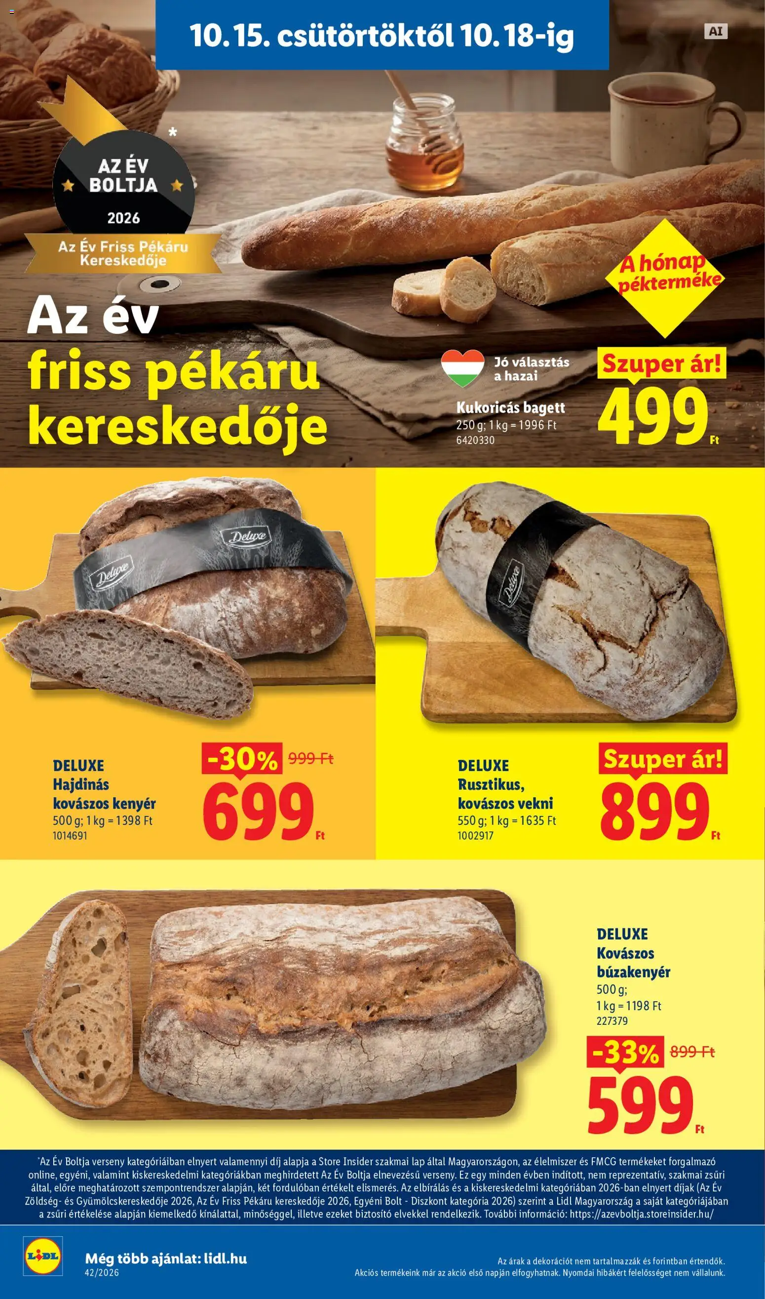 Lidl akciós ujság - amely érvényes a következő dátumtól: 2026.10.15. | Oldal: 2