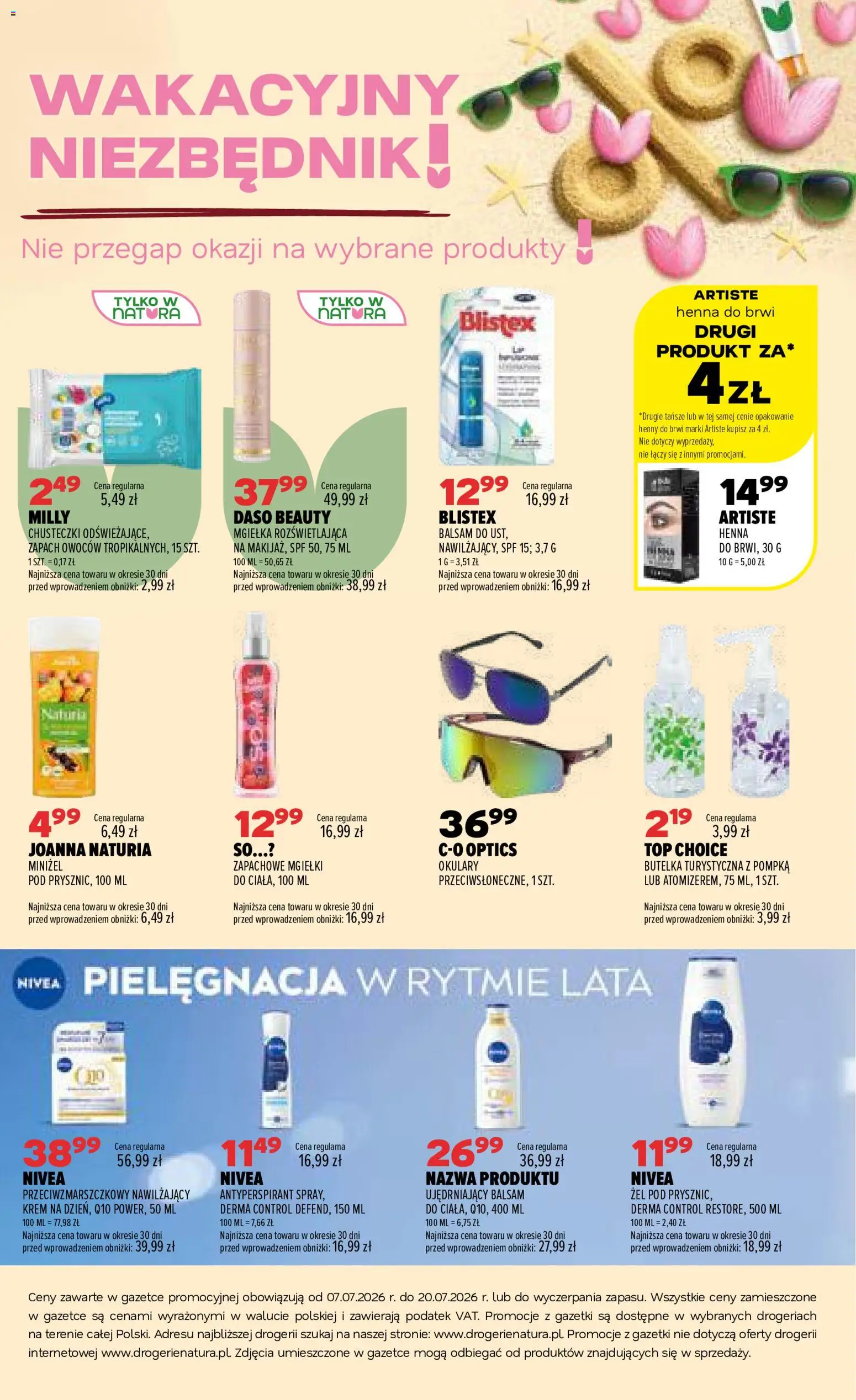 Drogerie Natura gazetka od 07.07.2026 | Strona: 20 | Produkty: Prysznic, Żel pod prysznic, Krem, Antyperspirant